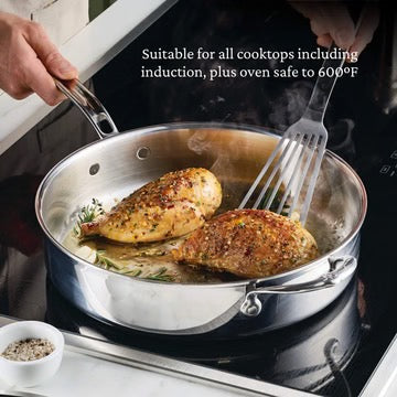 Hestan ProBond Luxe Induction Polished Stainless Steel Pan Set: 10 Piece