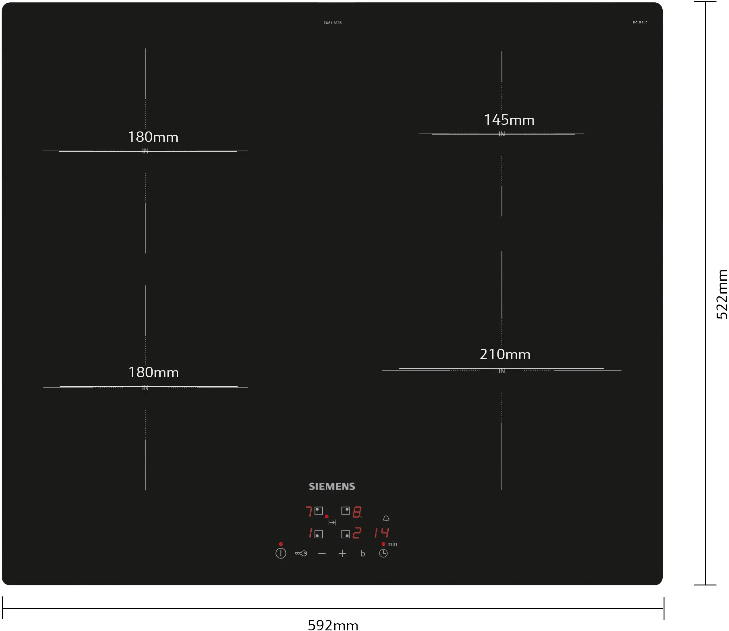 Siemens iQ100 Induction hob 60 cm - EU611BEB5E