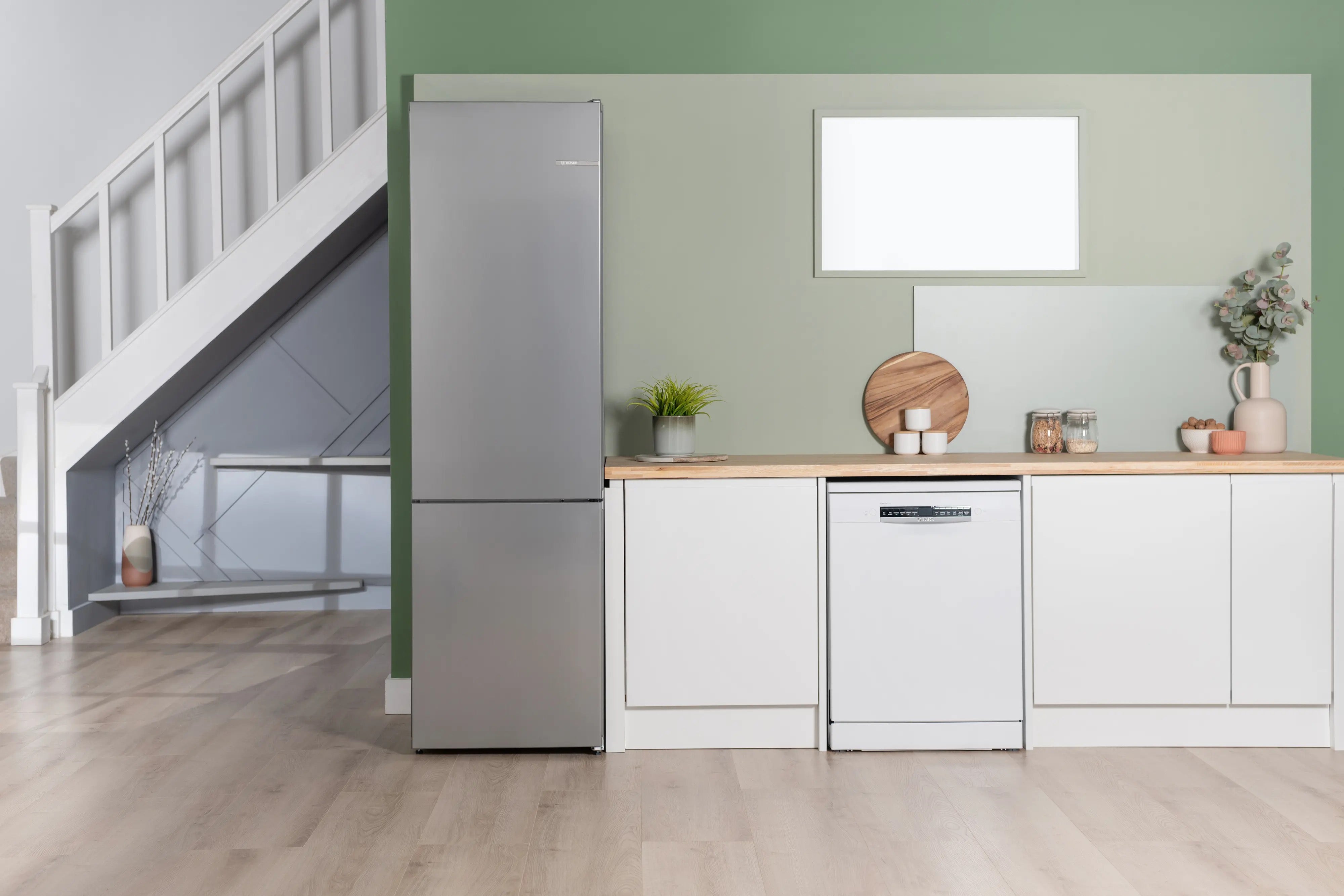 Bosch Series 4 Free-standing fridge-freezer  203 x 60 cm Stainless steel look - KGN392LAGG
