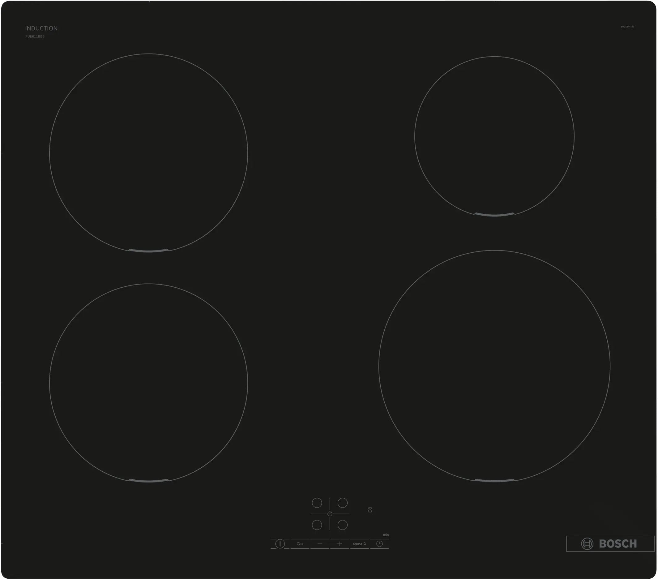 Bosch Series 4 Induction hob 60 cm surface mount without frame