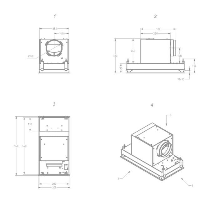 Novy Pureline Mini 600 Cooker Hood