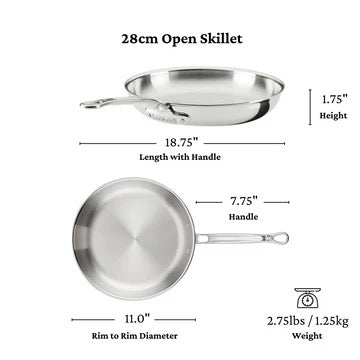 Hestan ProBond Luxe Induction Polished Stainless Steel Pan Set: 10 Piece