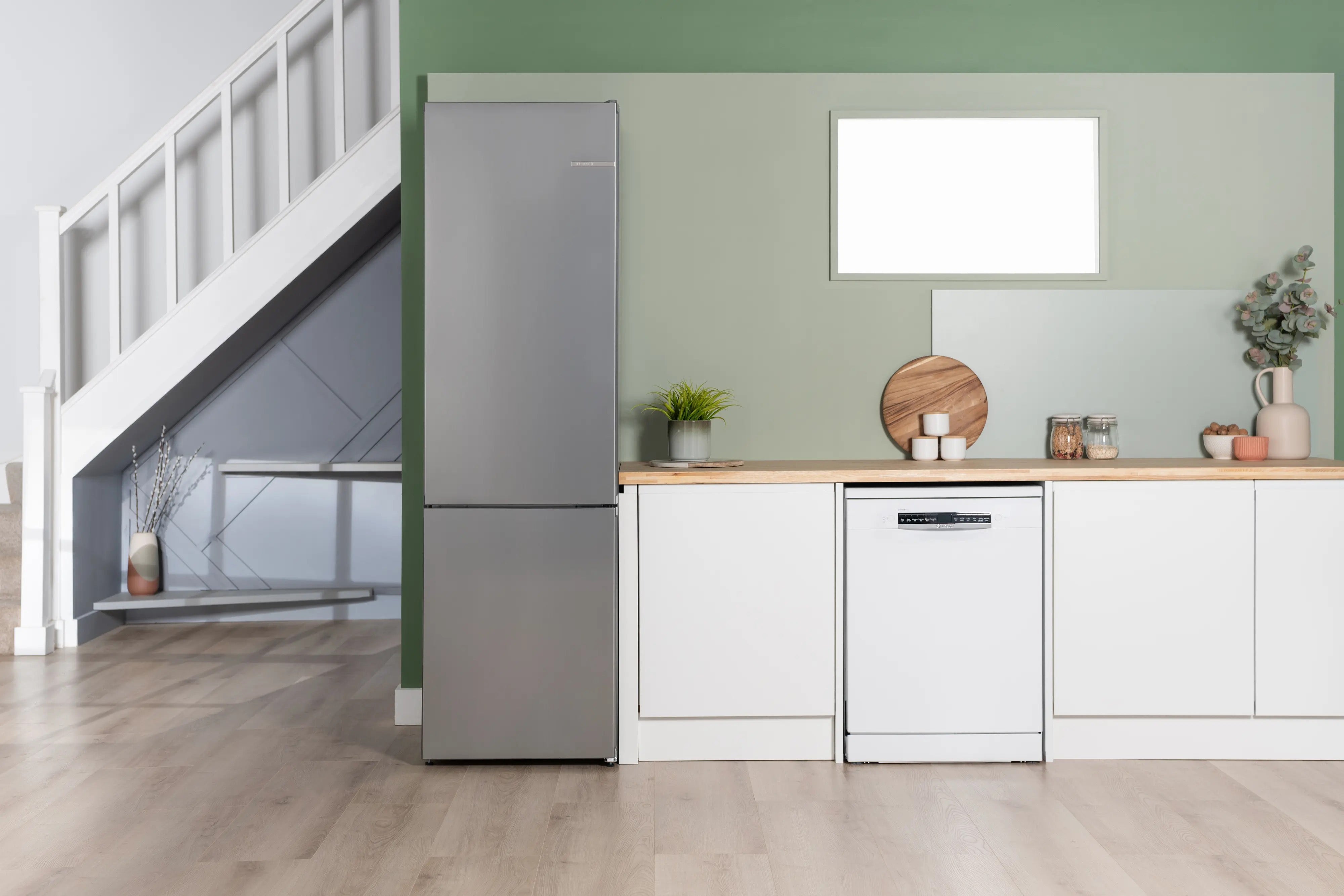 Bosch Series 4 Free-standing fridge-freezer Stainless steel look - KGN392LDFG