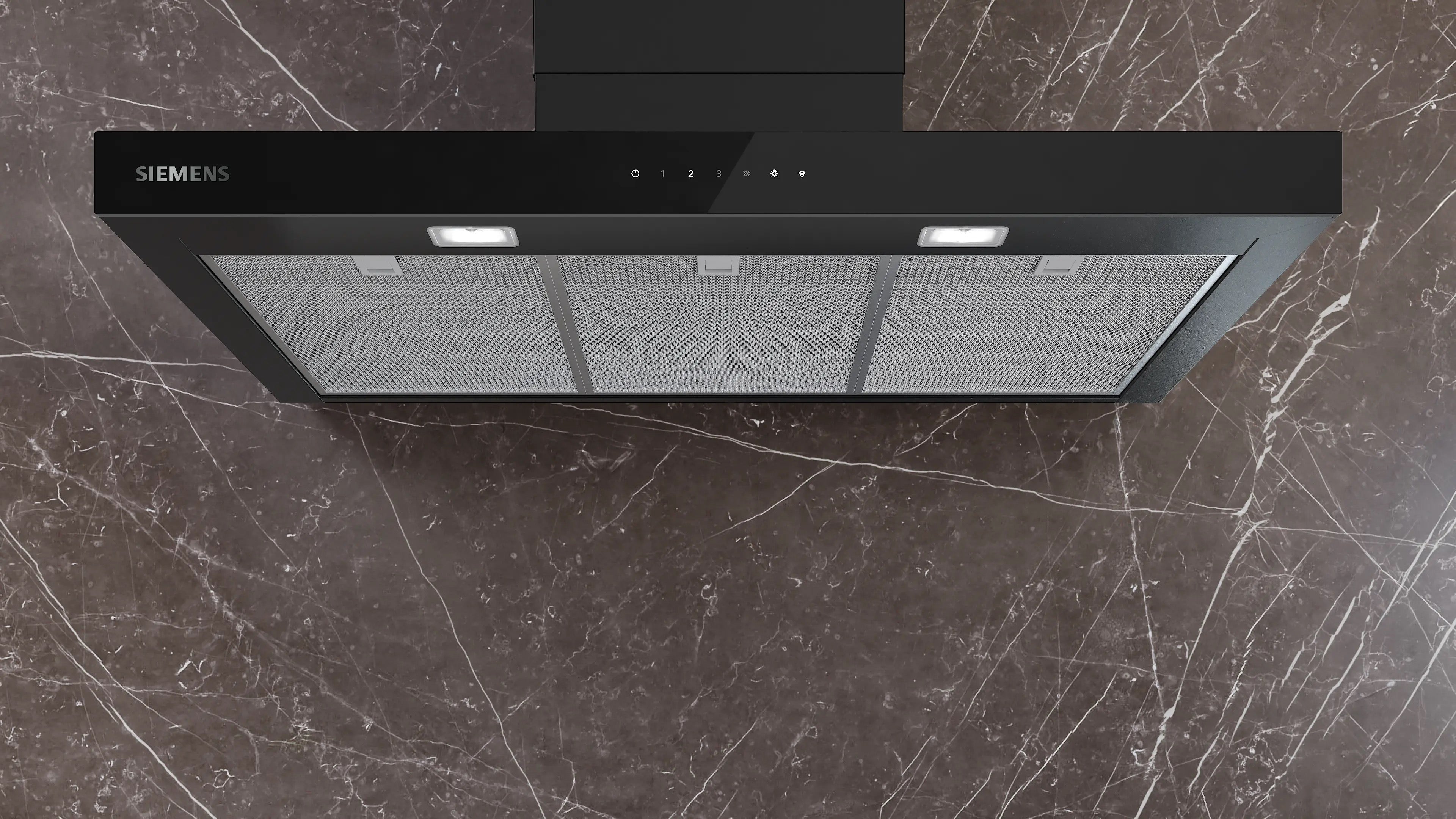 Siemens iQ500 Wall-mounted cooker hood 90 cm Matt black - LC97BDN60B