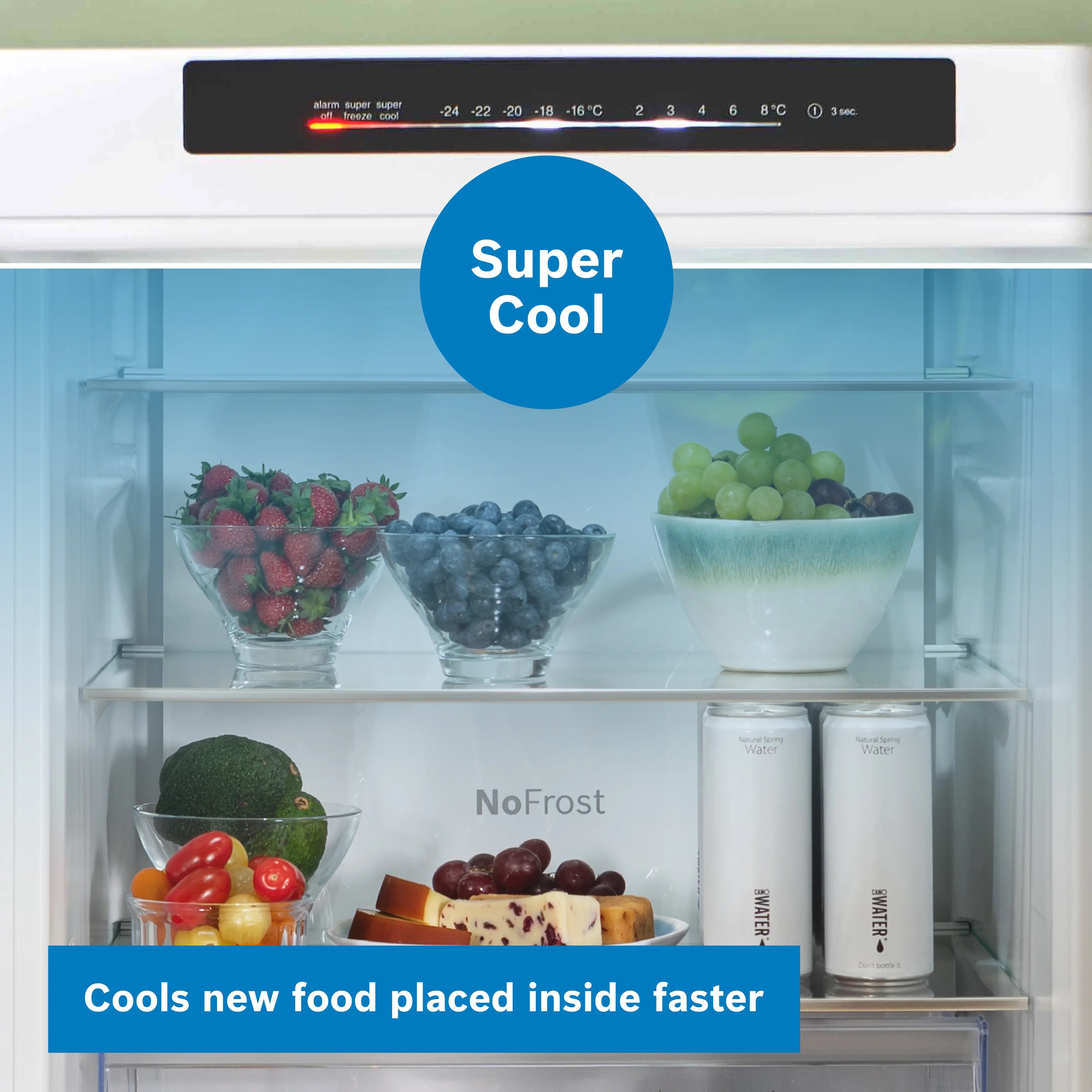 Bosch Series 4 Free-standing fridge-freezer with White, Total No Frost - KGN392WDFG