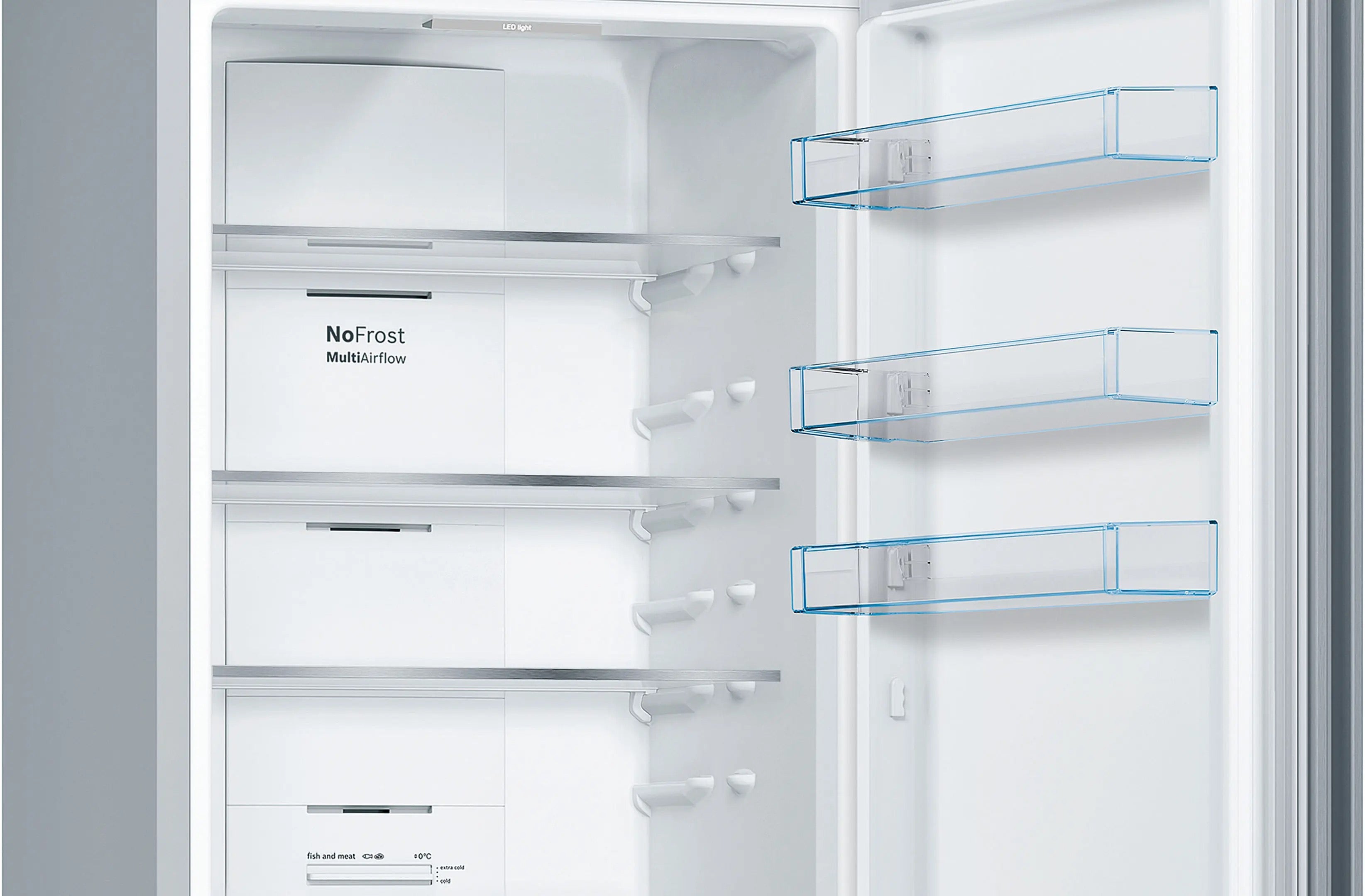 Bosch Series 4 Free-standing fridge-freezer Stainless steel look - KGN392LEBG