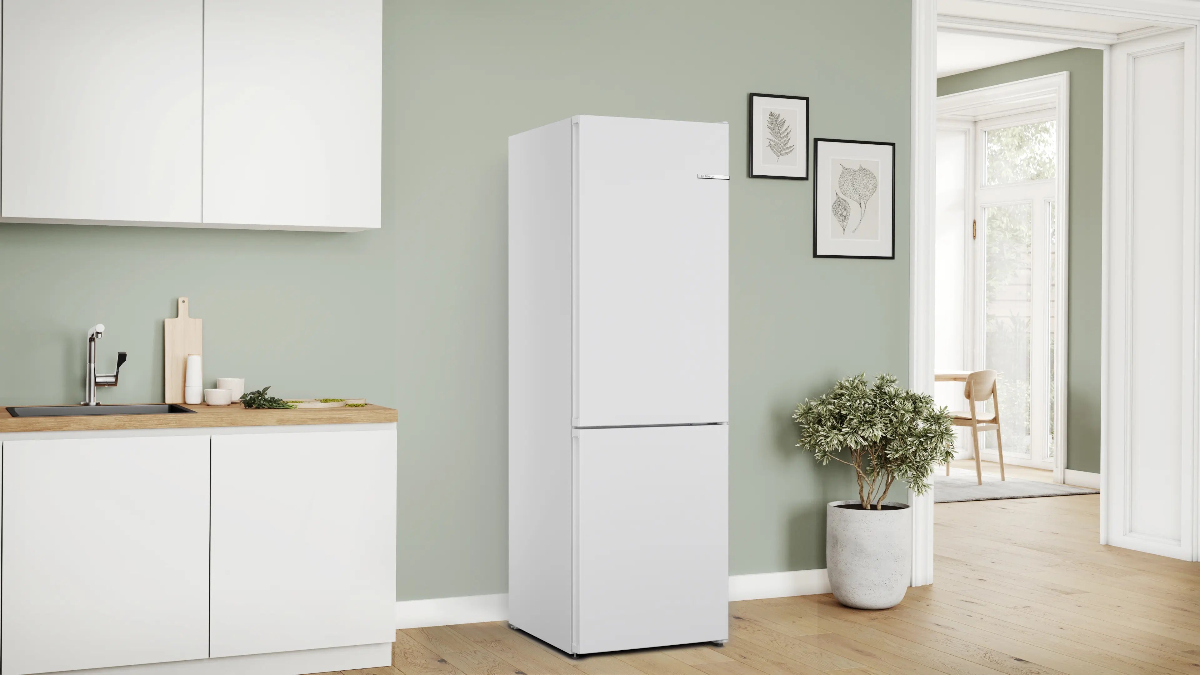 Bosch Series 4 Free-standing fridge-freezer White - KGN362WDFG