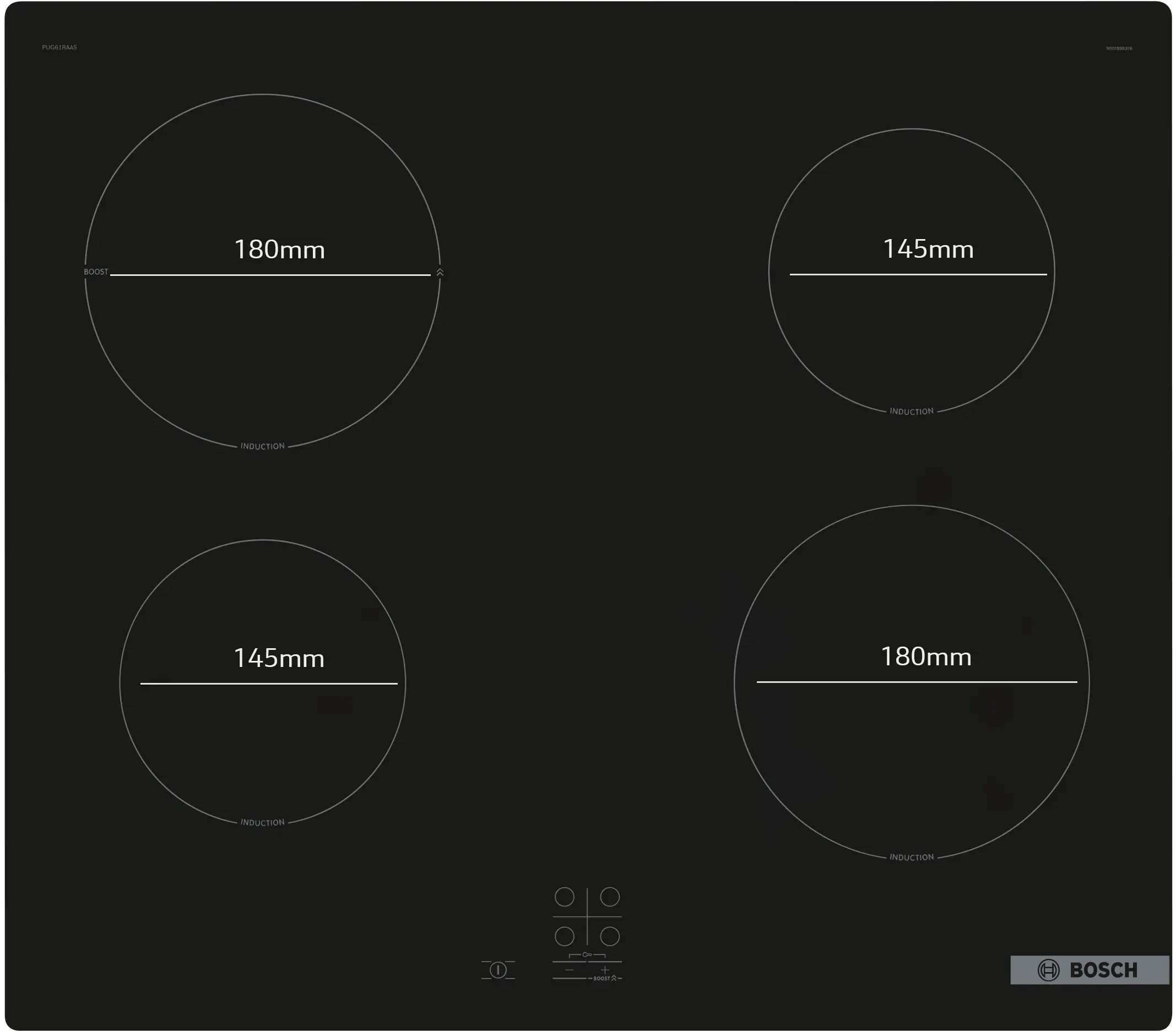 Bosch Series 2 Induction hob 60 cm surface mount without frame