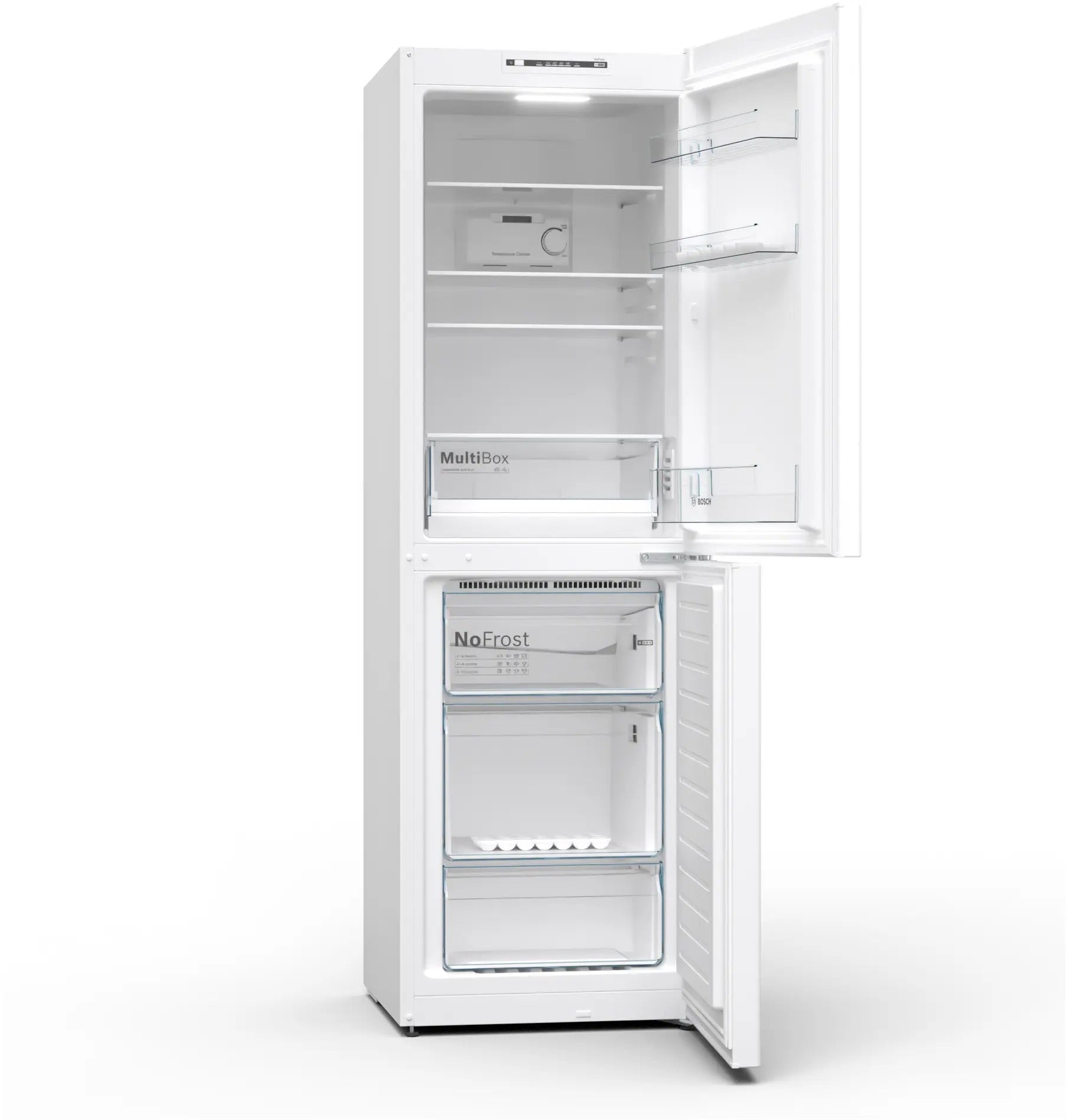 Bosch Series 2 Free-standing fridge-freezer White, Total No Frost - KGN34NWEAG