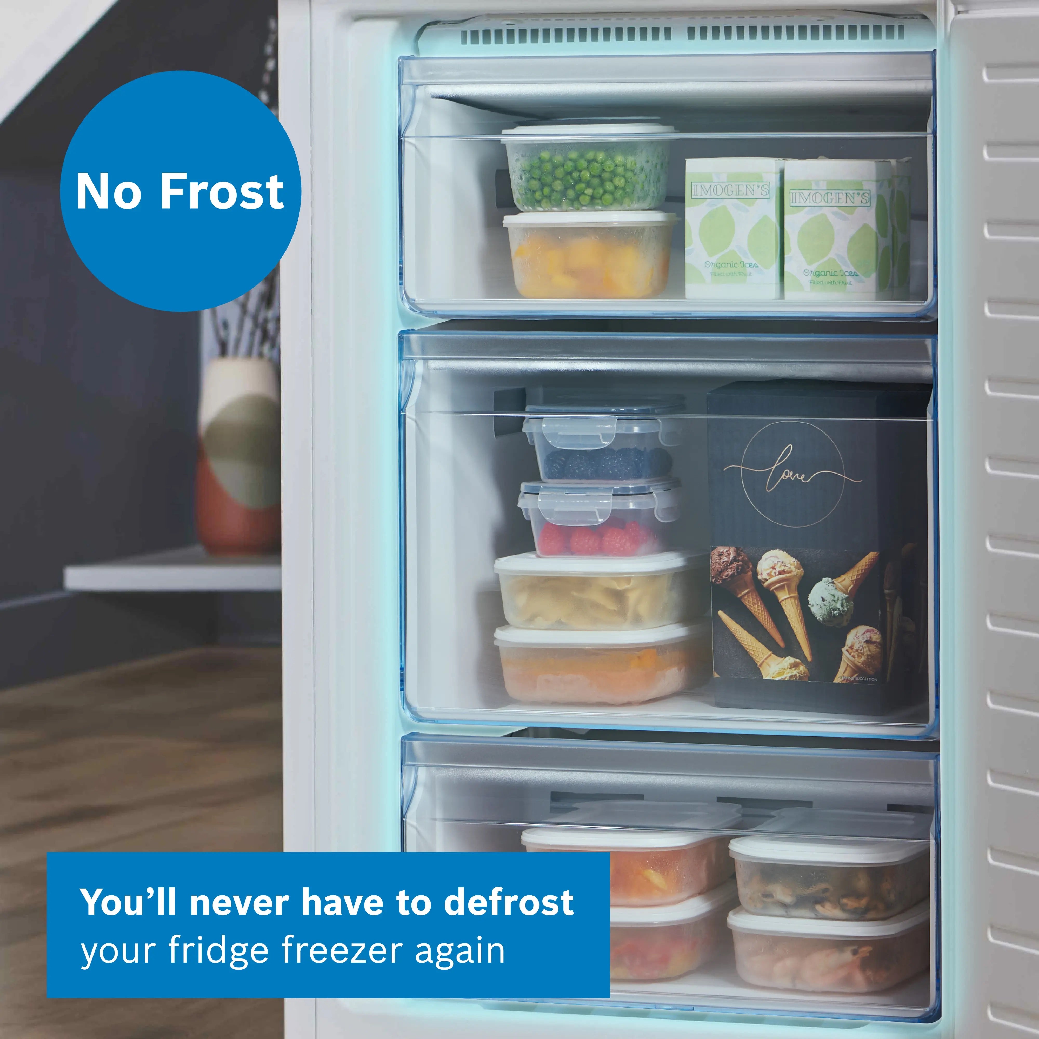 Bosch Series 2 Free-standing fridge-freezer White, Total No Frost - KGN34NWEAG