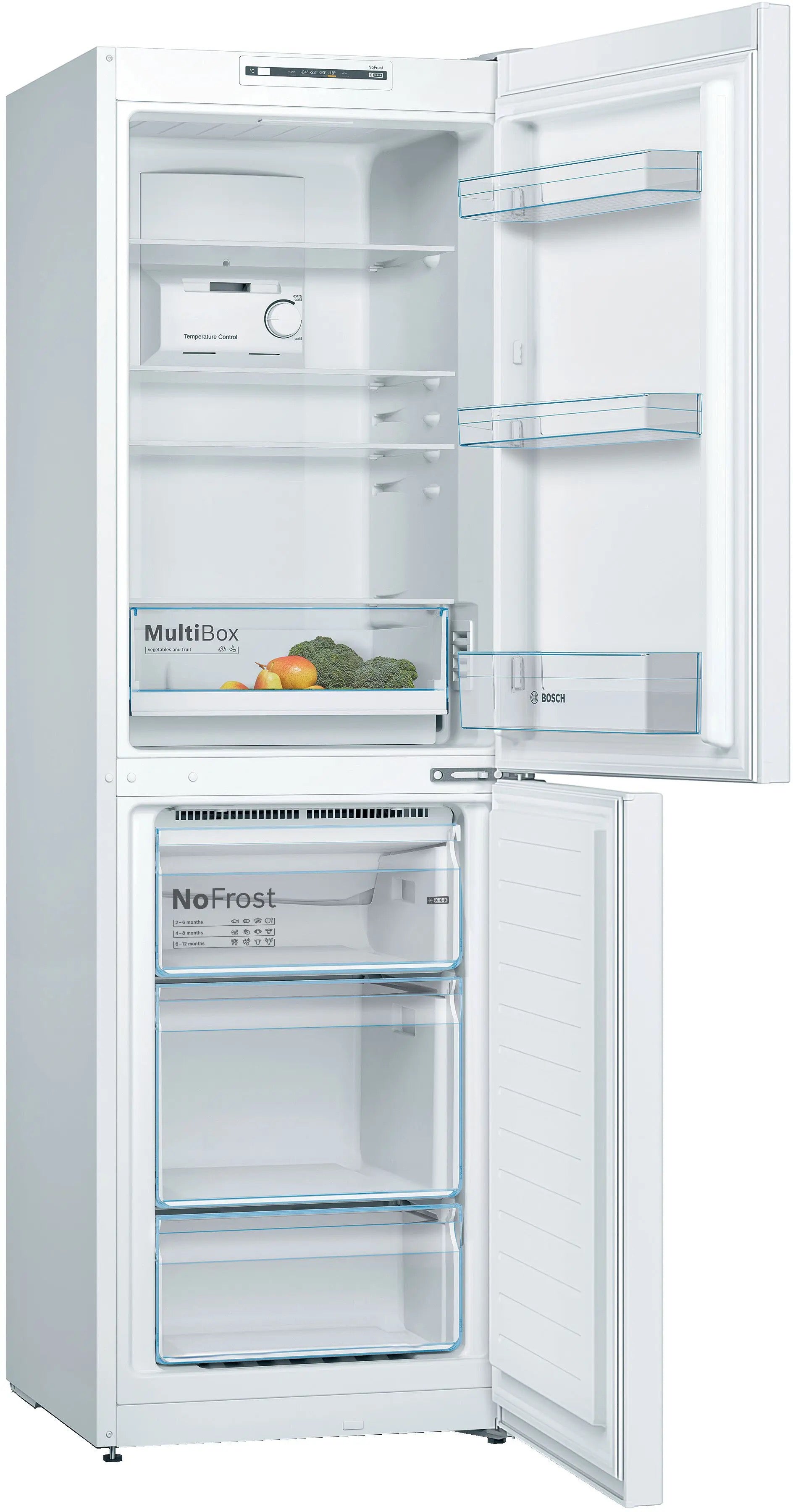 Bosch Series 2 Free-standing fridge-freezer White, Total No Frost - KGN34NWEAG