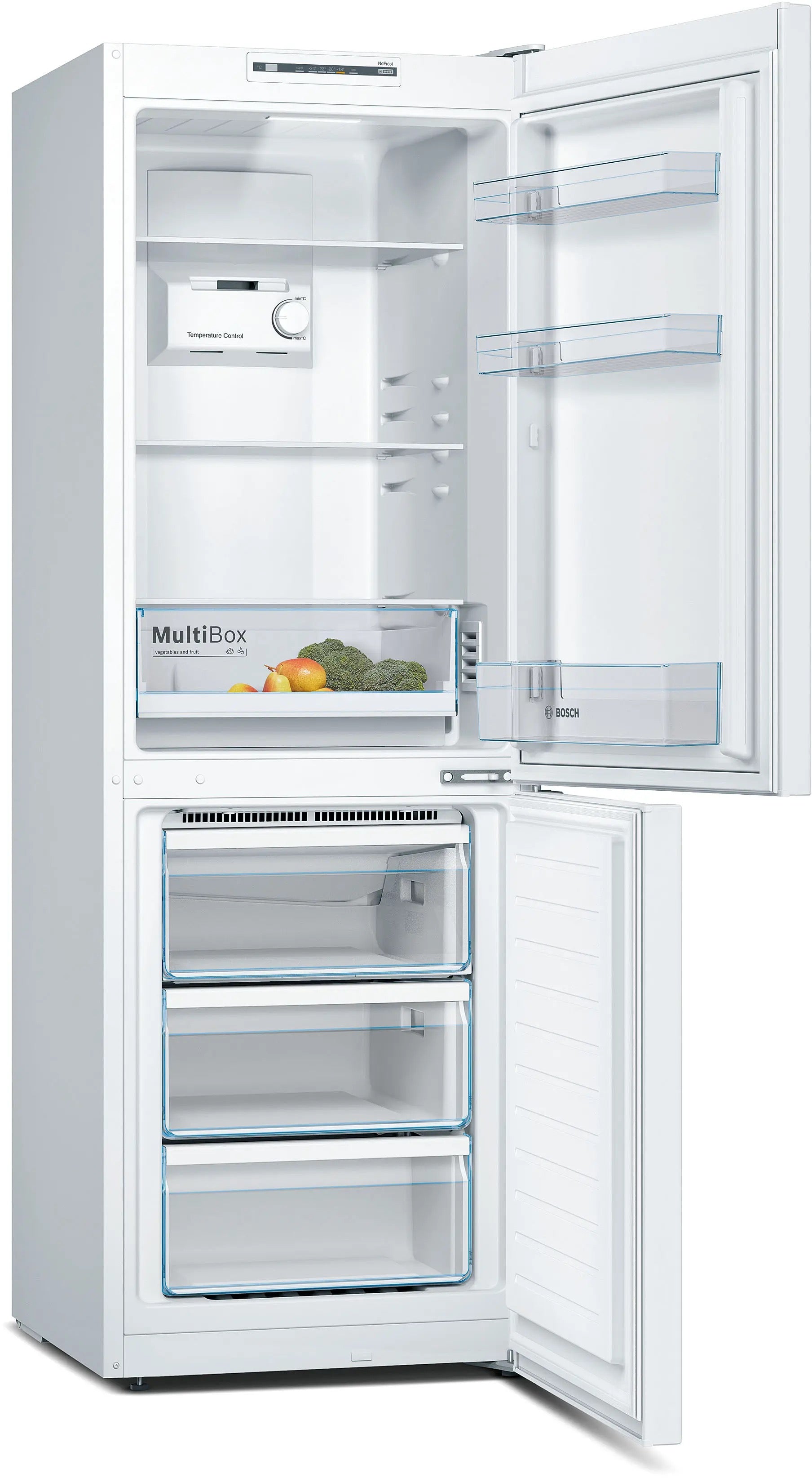 Bosch Series 2 Free-standing fridge-freezer White, Total No Frost - KGN33NWEBG