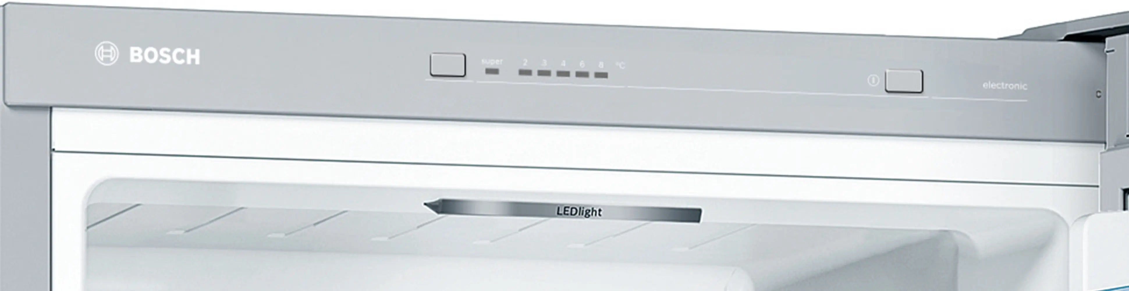 Bosch Series 4 Free-standing fridge-freezer Stainless steel look - KGV33VLEAG
