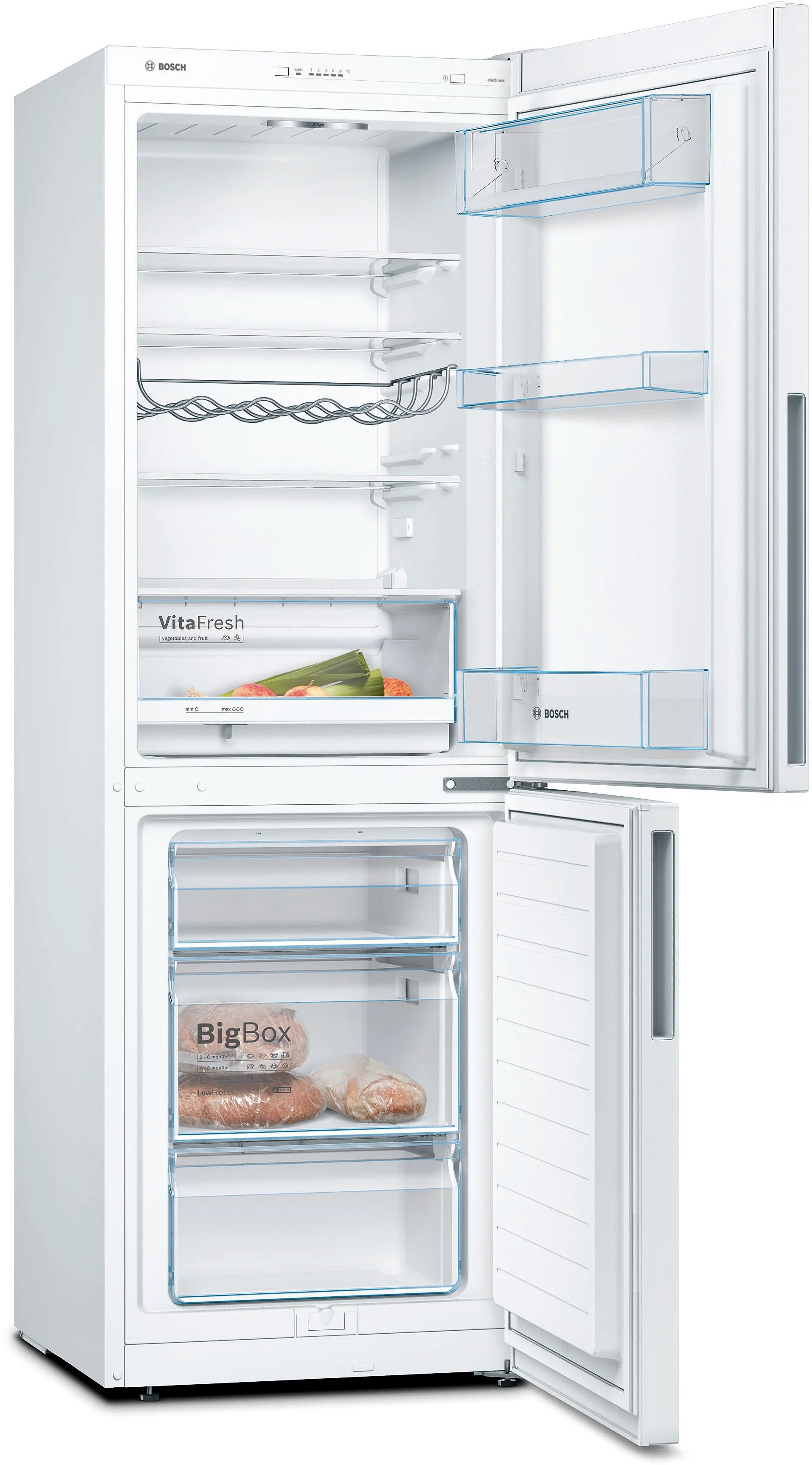 Bosch Series 4 Free-standing fridge-freezer 176 x 60 cm White - KGV336WEAG