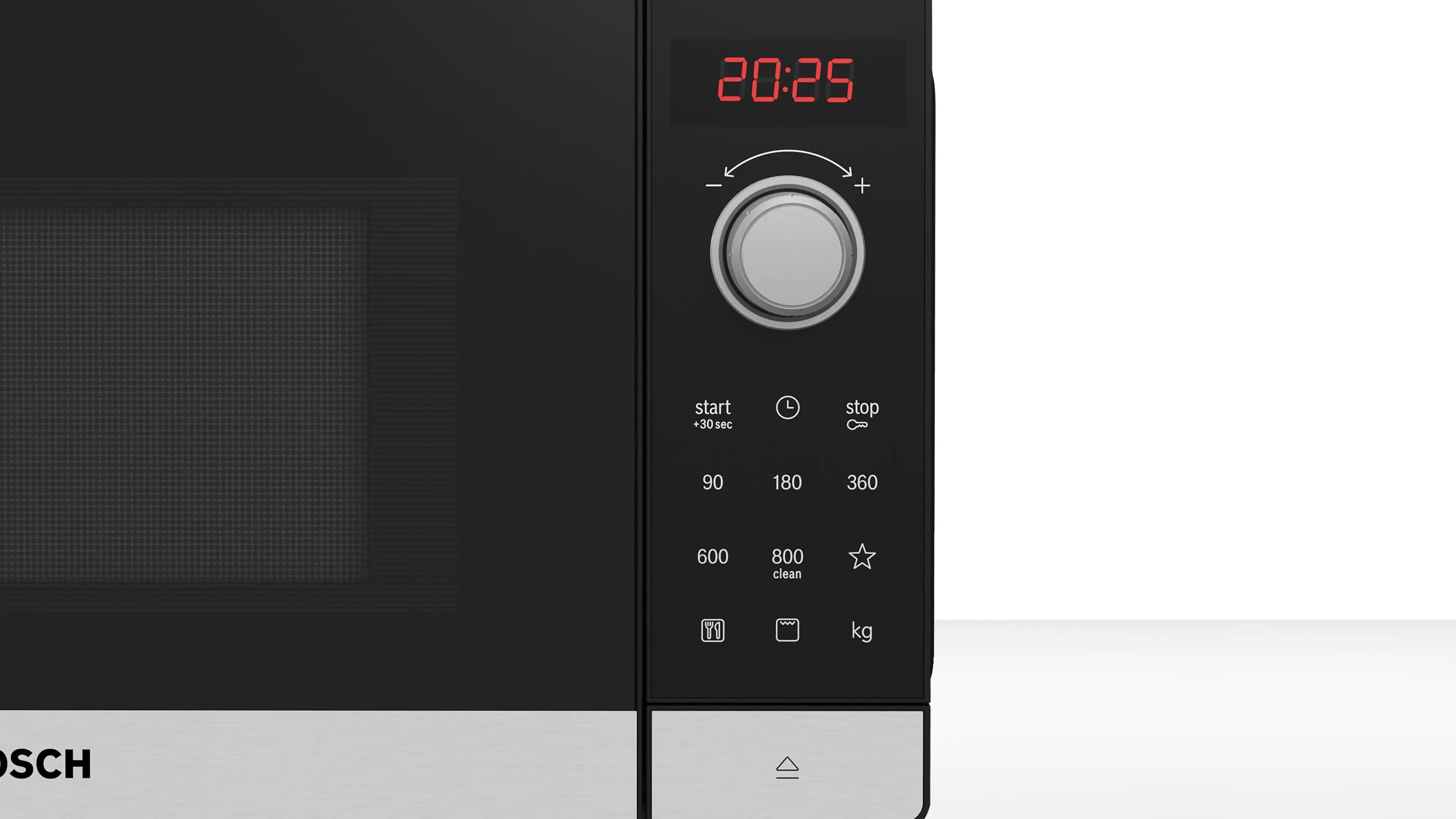 Bosch Series 2 Freestanding microwave with grill 44 x 26 cm Stainless steel - FEL023MS2B