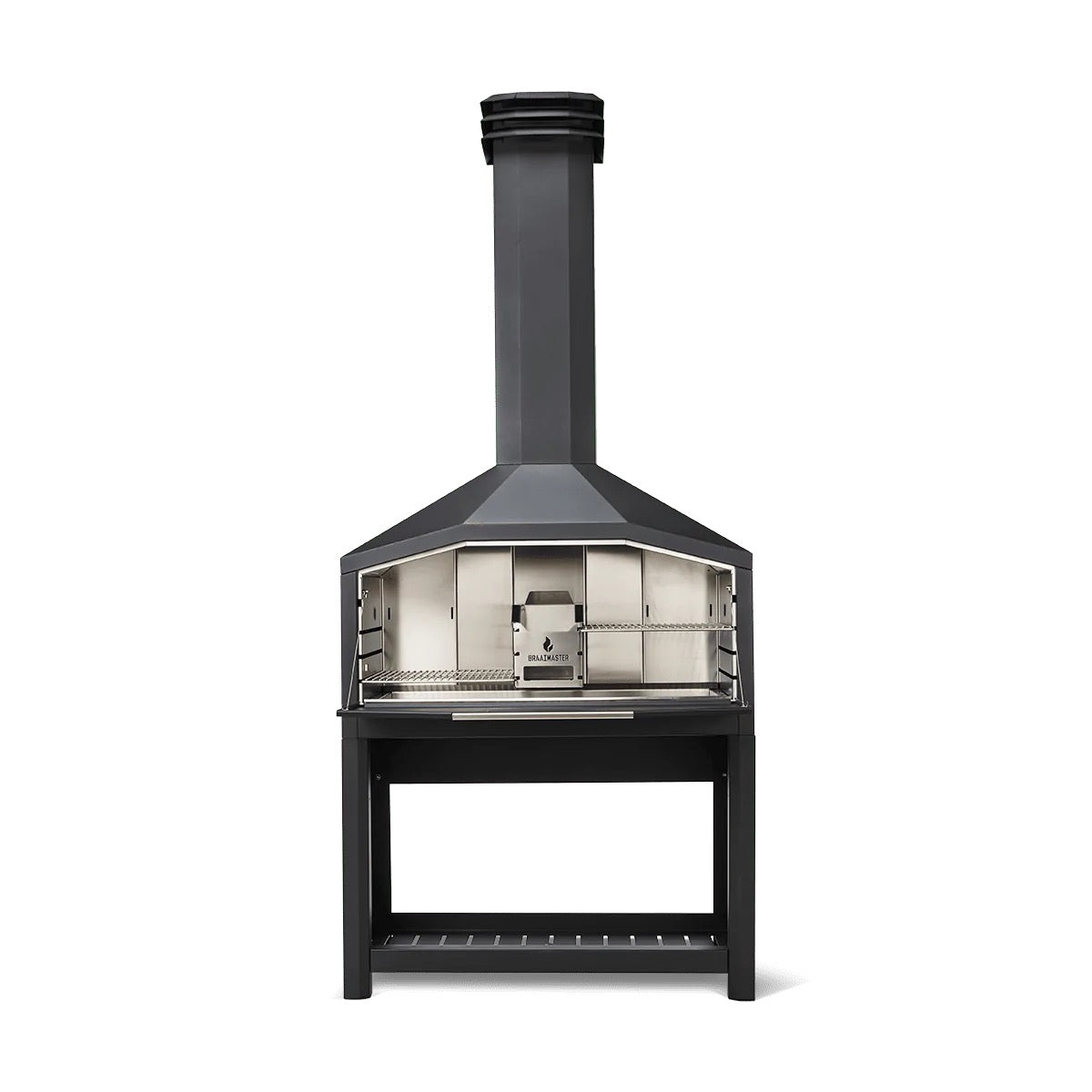 Braaimaster Freestanding Braai Duo Black Wood-Fired
