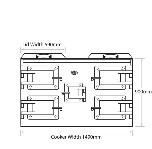 Everhot 150i Series Induction Range Cooker