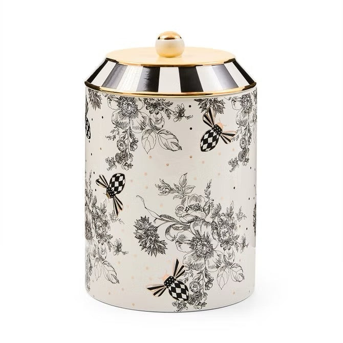 Mackenzie-Childs Bee Toile Canister