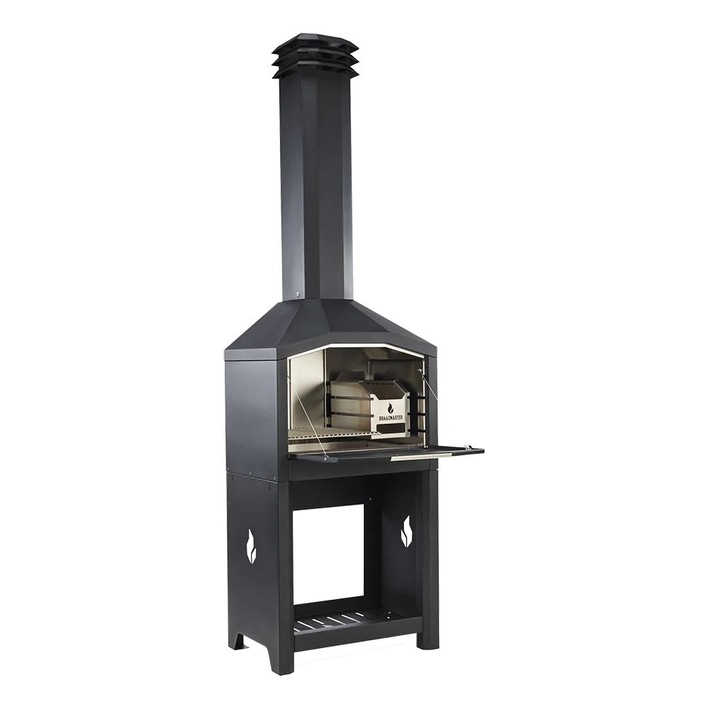 Braaimaster Freestanding Braai Single Black Outdoor Kitchen