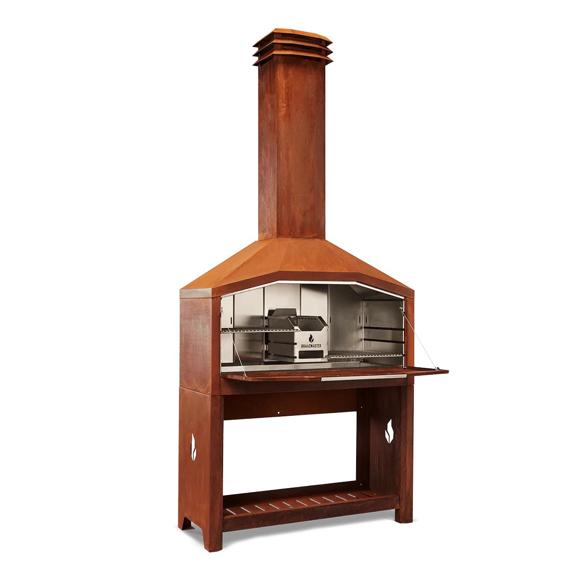 Braaimaster Freestanding Braai Duo Corten Steel