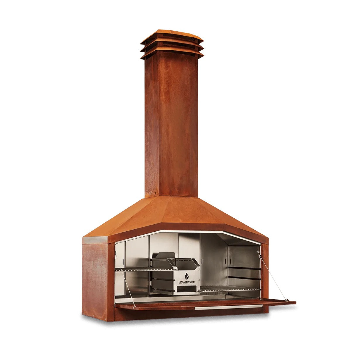 Braaimaster Freestanding Braai Duo Corten Steel