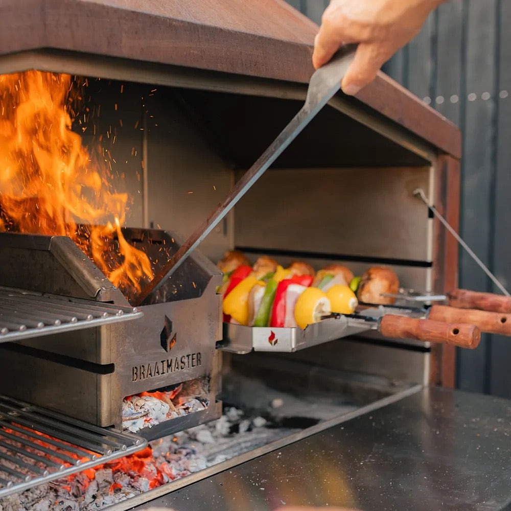 Braaimaster Freestanding Braai Duo Corten Steel
