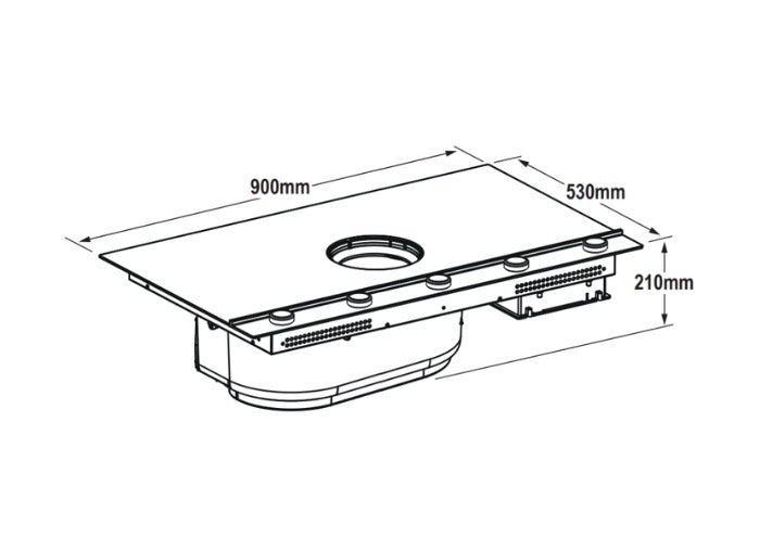 Bertazzoni Professional Series 90cm Induction Hob with Integrated Hood