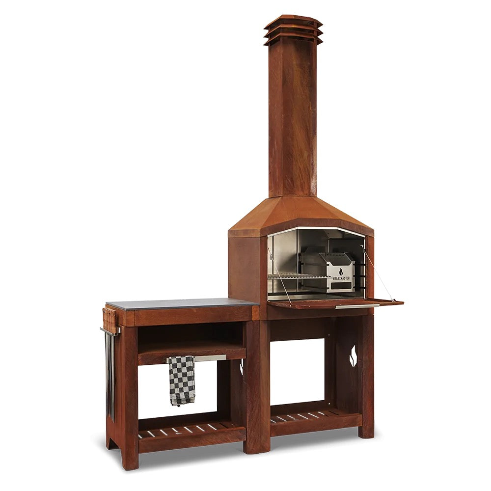 Braaimaster FS Single Corten Complete Setup