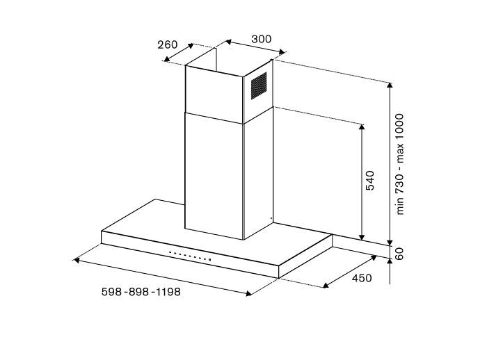 Bertazzoni Master Series 120cm Wallmount Cooker Hood