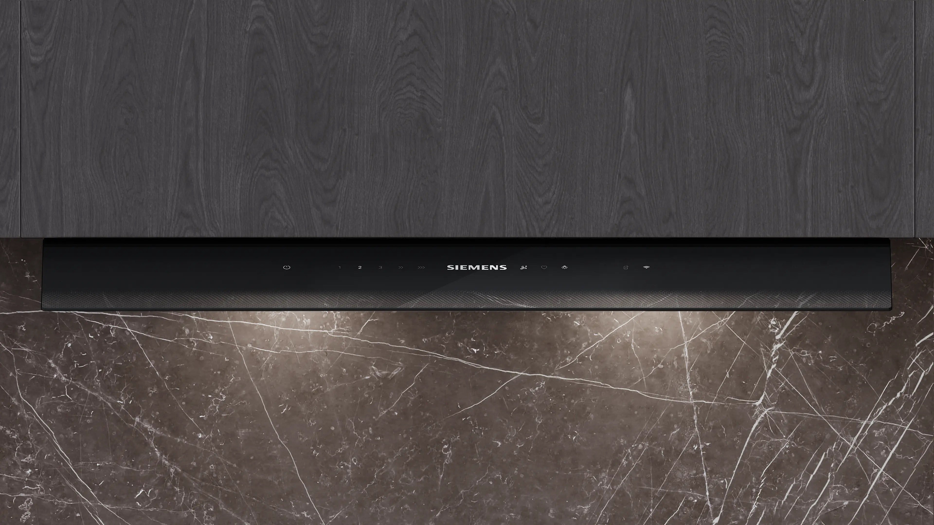 Siemens iQ700 Integrated Design Hood 90 cm clear glass black printed, Matt black - LJ98BET60B