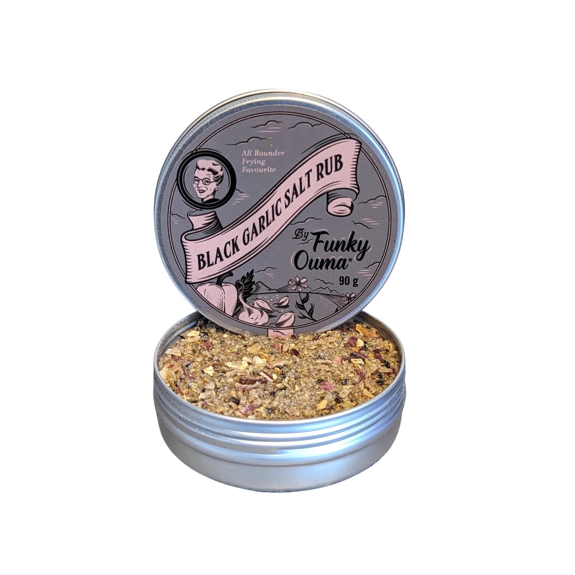Braaimaster Funky Ouma Black Garlic Salt Rub Travel Tin