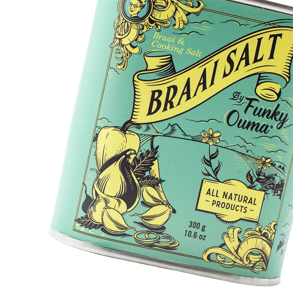 Braaimaster Funky Ouma Braai Salt Tin
