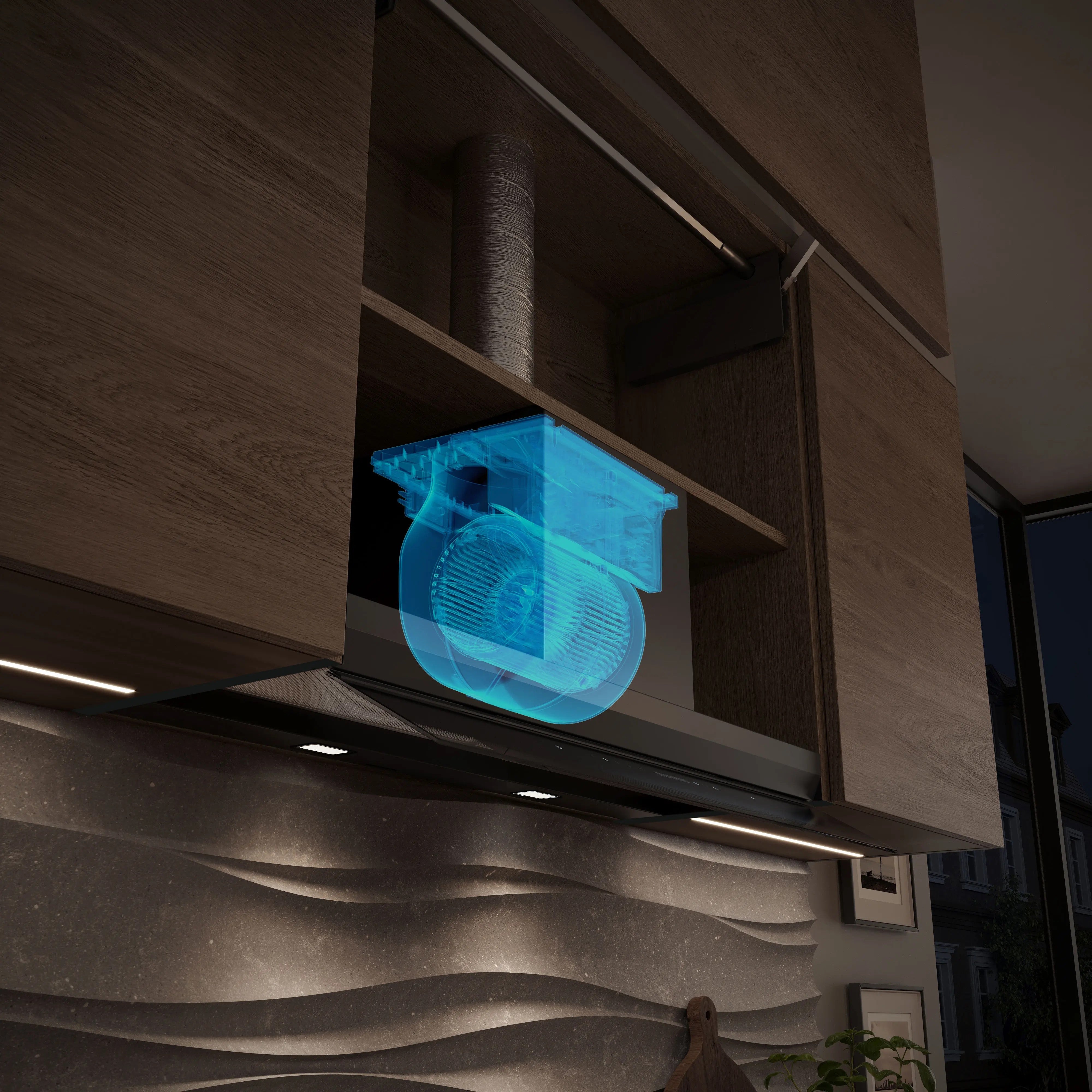 Siemens iQ700 Integrated Design Hood 90 cm clear glass black printed, Matt black - LJ98BET60B