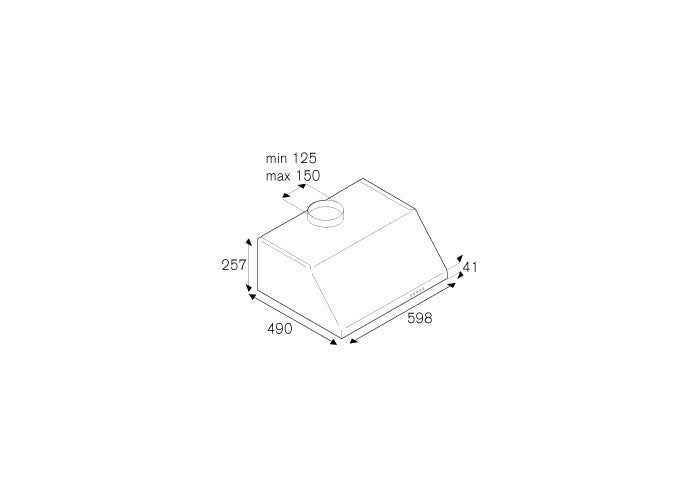 Bertazzoni Professional Series 60cm Undermount Hood 1 Motor