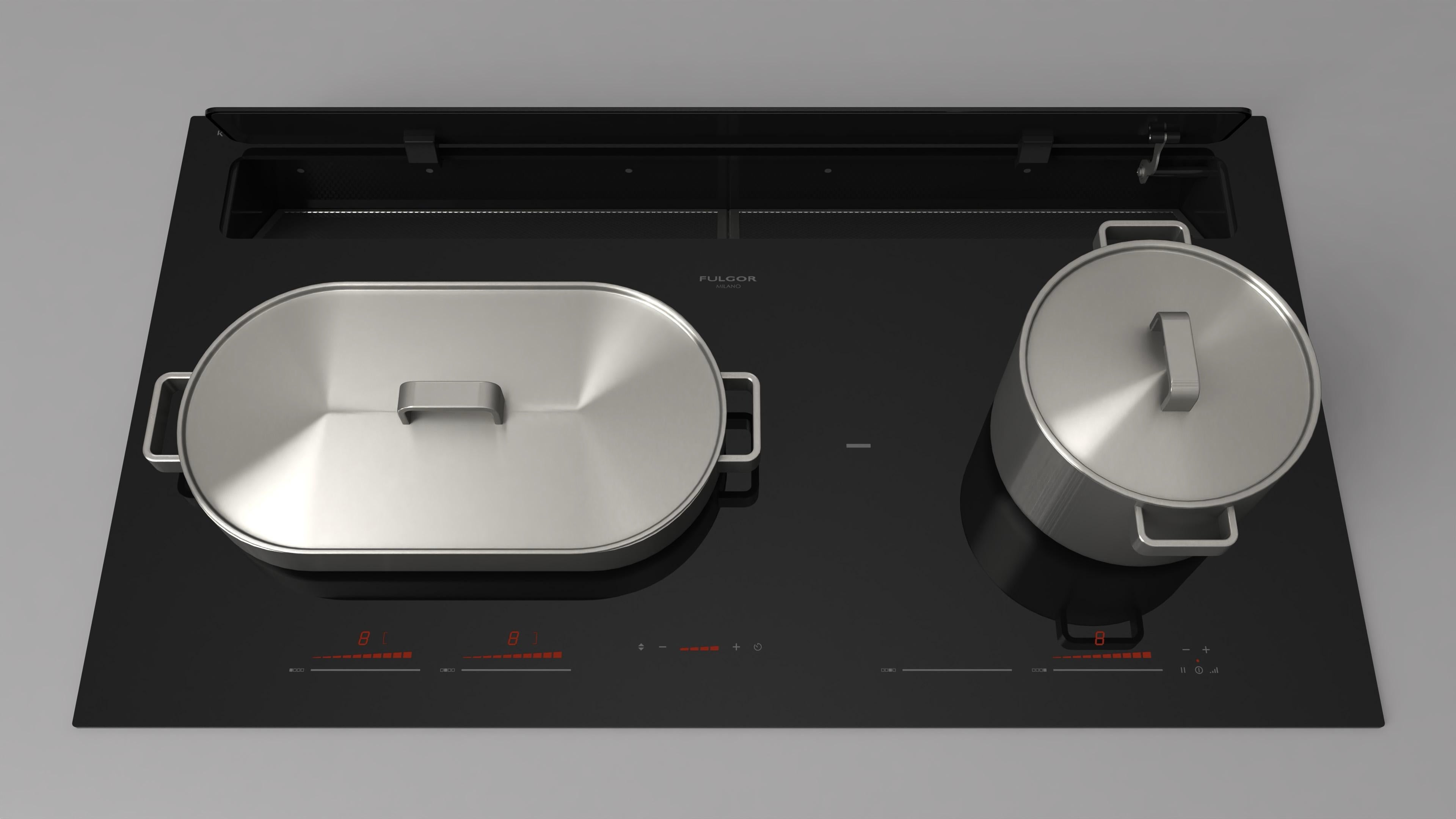 Fulgor Milano 90cm Aria Induction Hob with rear venting - FCLHD 9041 HID TS BK2