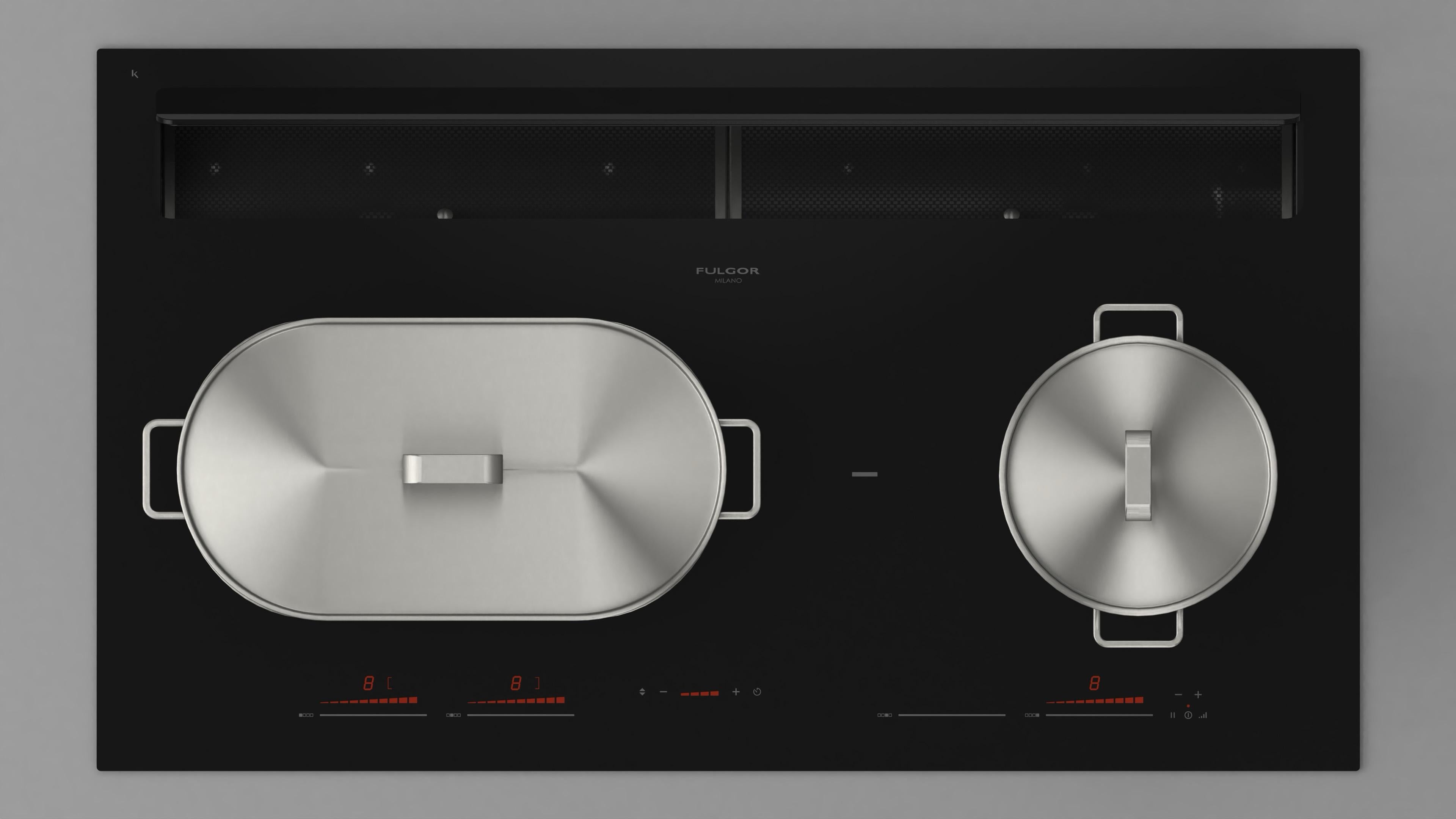 Fulgor Milano 90cm Aria Induction Hob with rear venting - FCLHD 9041 HID TS BK2