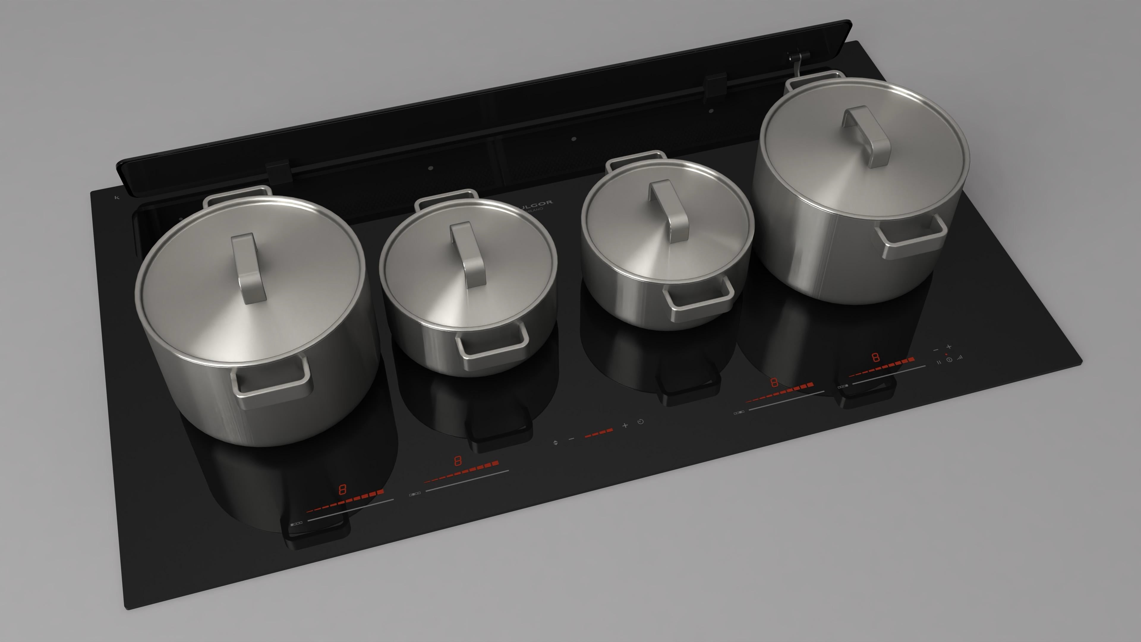 Fulgor Milano 90cm Aria Induction Hob with rear venting - FCLHD 9041 HID TS BK2