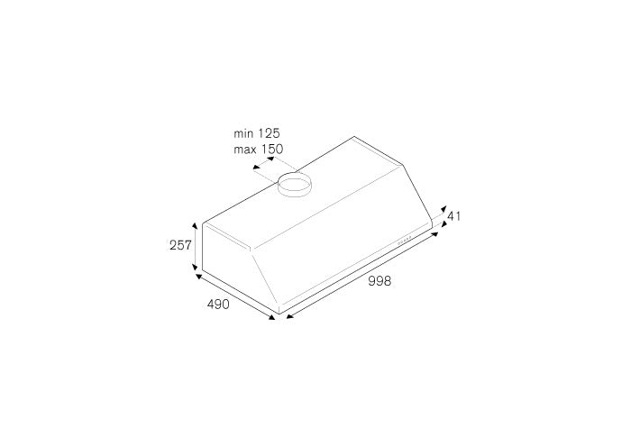 Bertazzoni Professional Series 100cm Undermount Hood 1 Motor