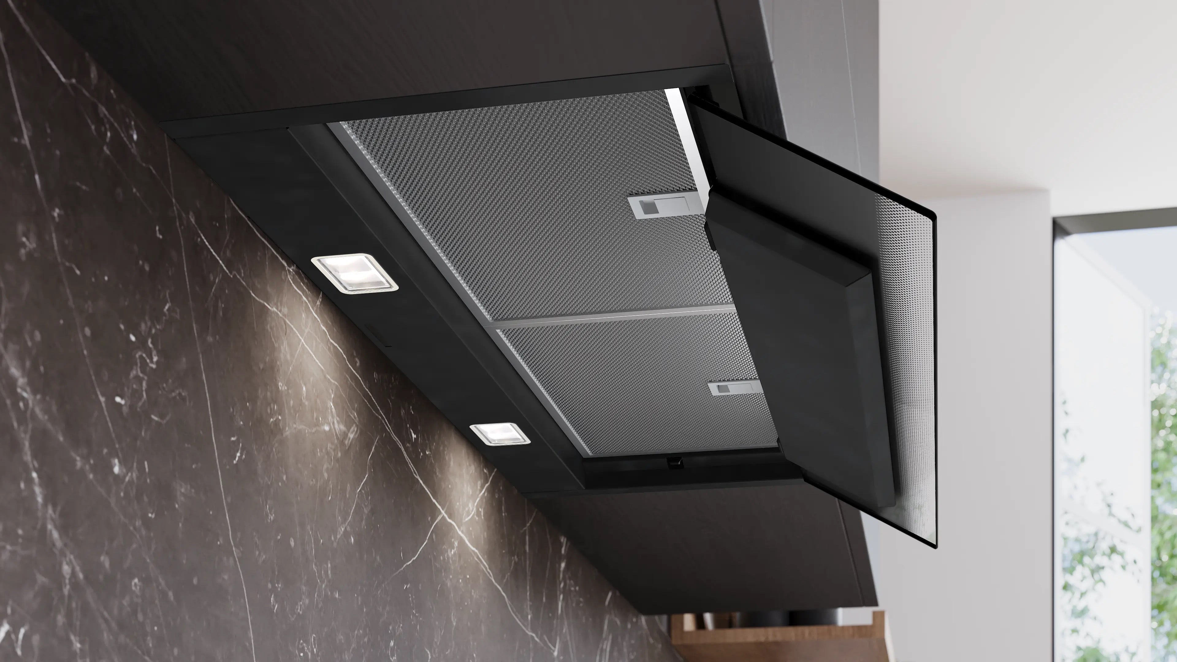 Siemens iQ700 Integrated Design Hood 80 cm clear glass black printed, Matt black - LJ88BET60B