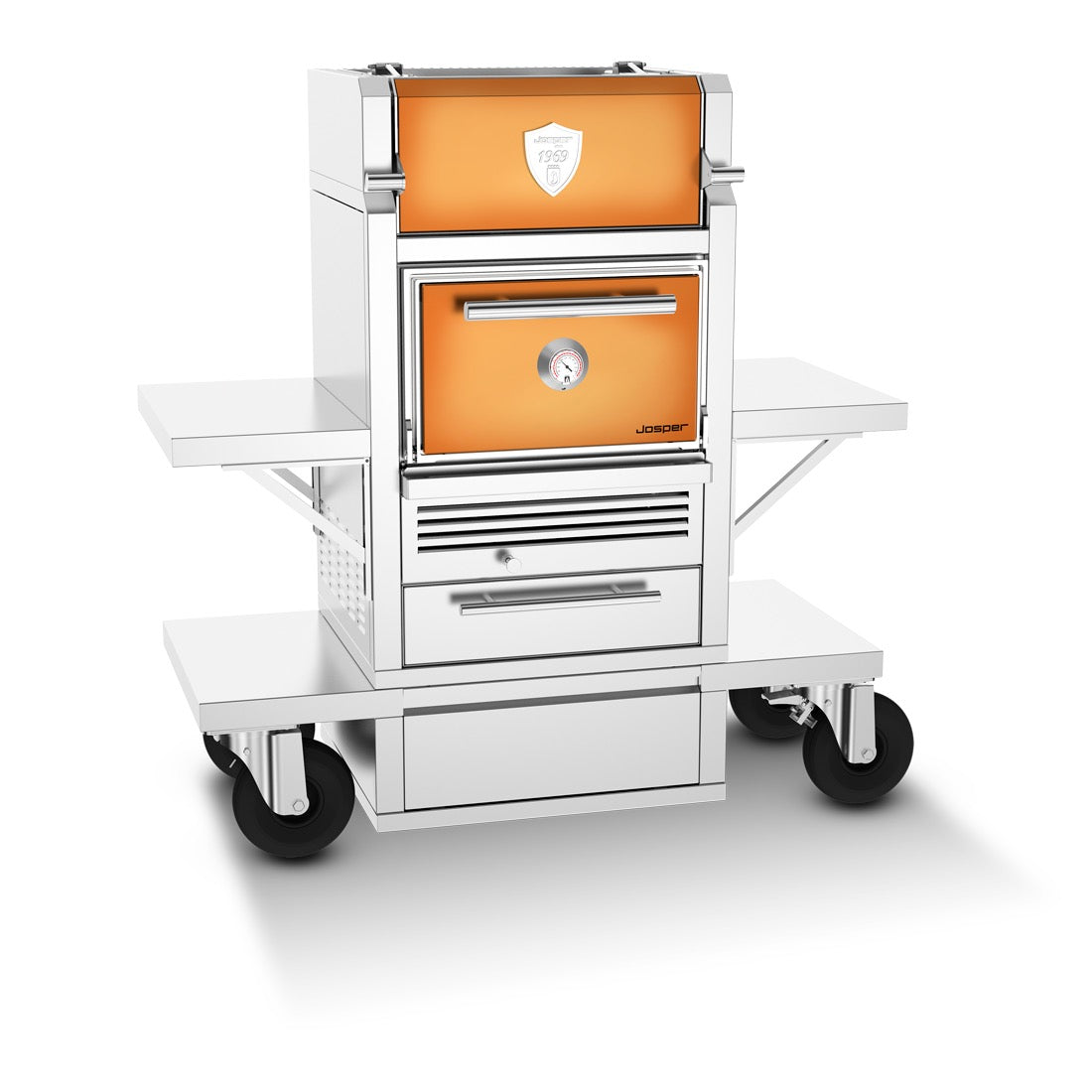 Josper Casa Carro Charcoal Oven with Table and Warming Cabinet