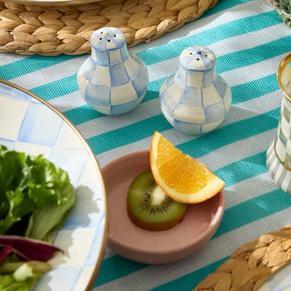 Mackenzie-Childs Sky Check Salt & Pepper Shakers