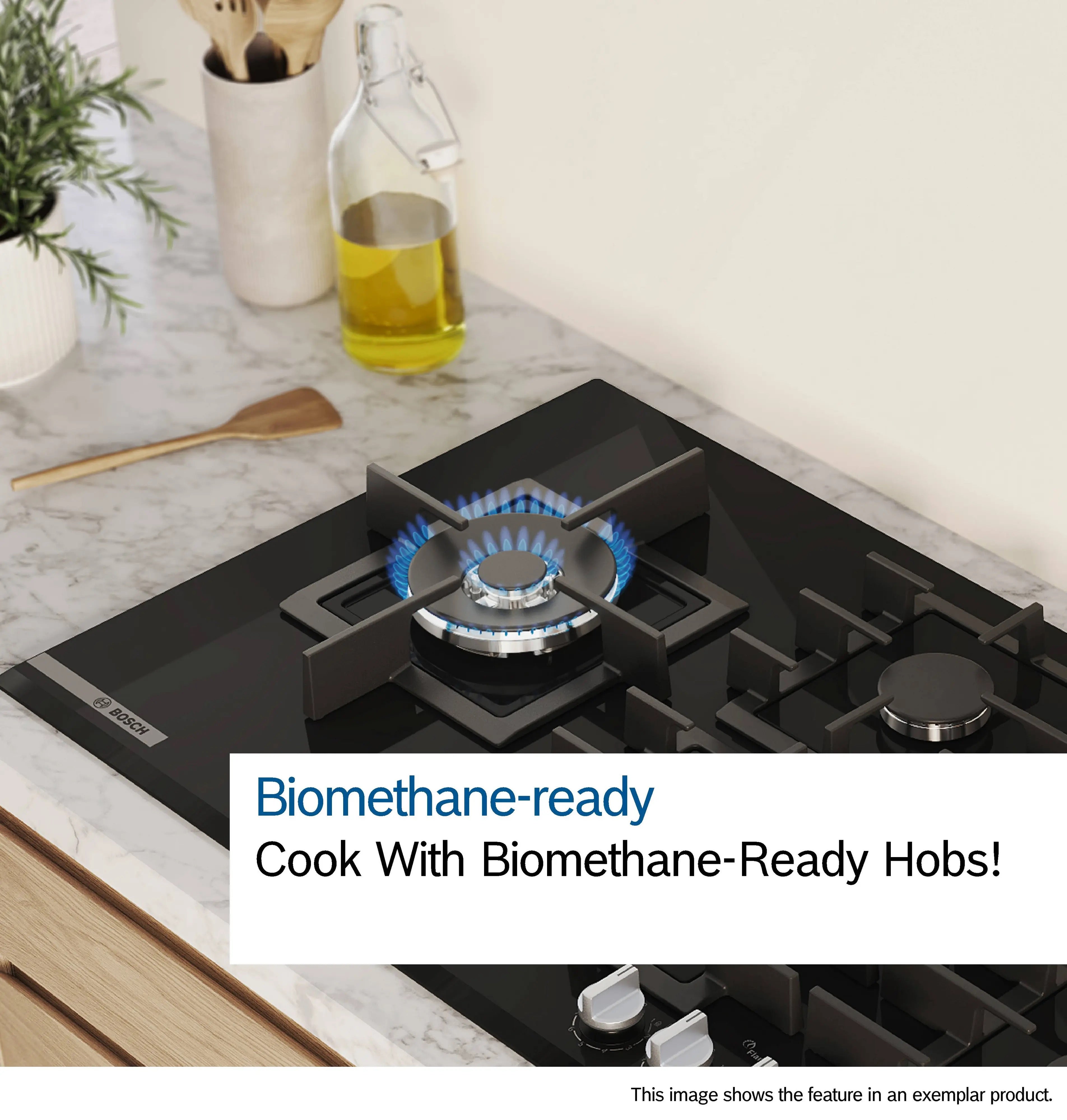 Bosch Series 6 Gas hob 60 cm Tempered glass, Black - PPP6A6I40