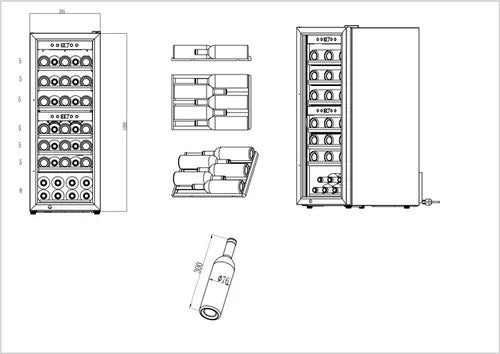 MQuvee Free-Standing Wine Fridge - WineExpert 38