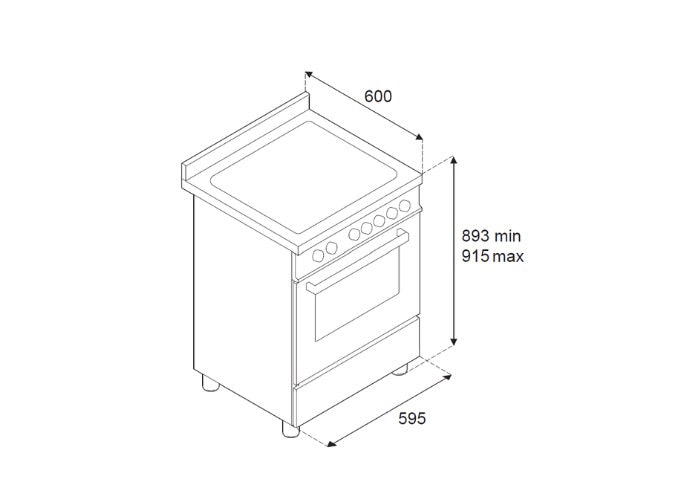 Bertazzoni Master Series 60 cm induction top electric oven