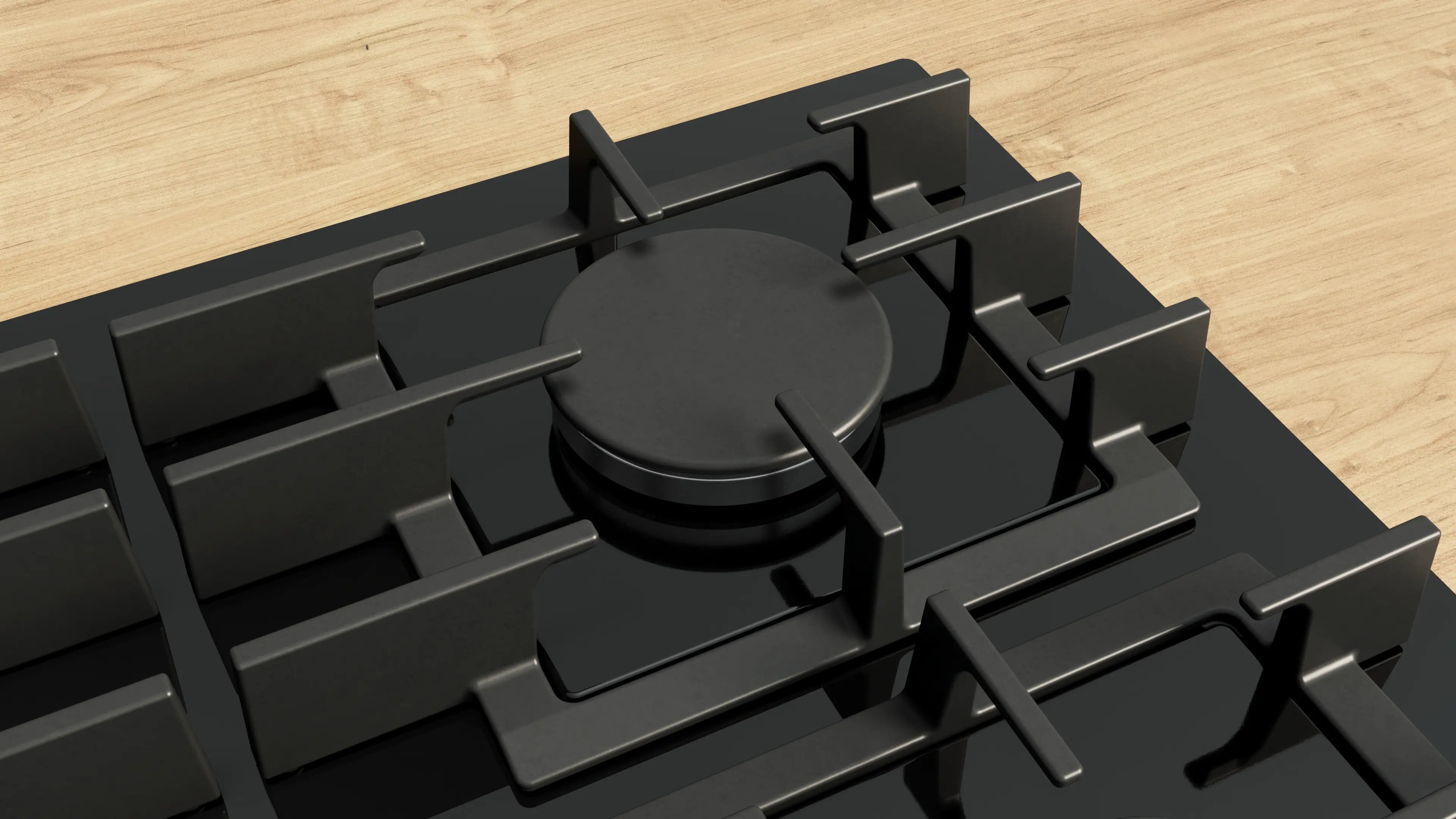 Bosch Series 6 Gas hob 90 cm Tempered glass, Black - PPM9A6I40