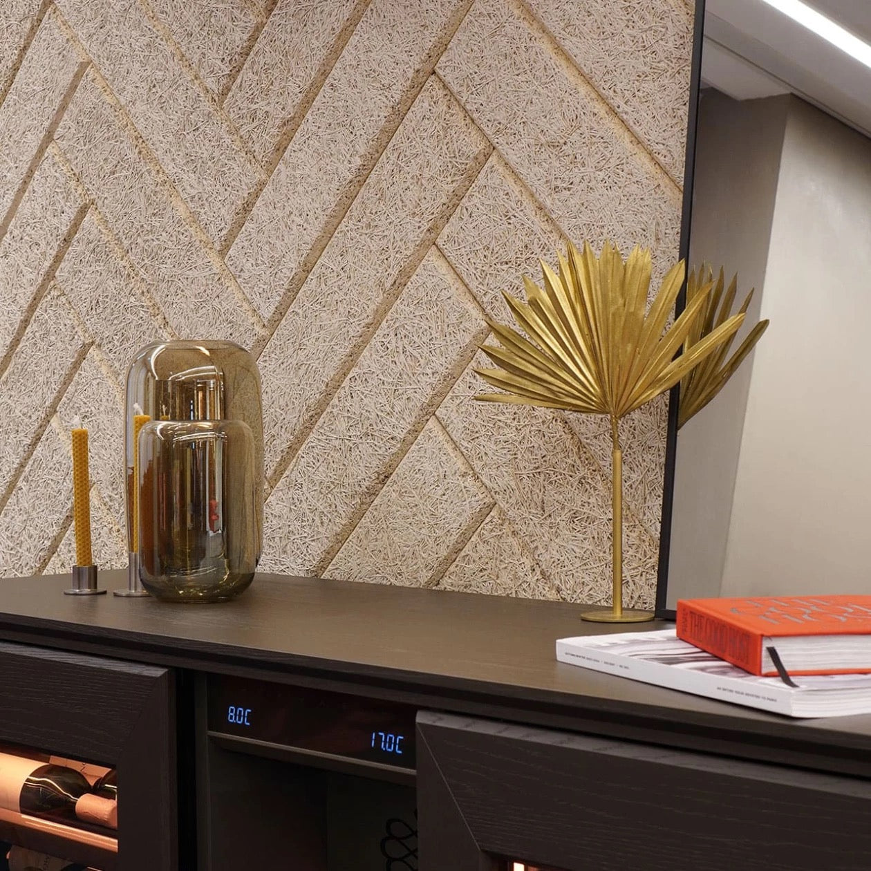 EuroCave 2-temperature sideboard wine cabinet in brown smoked - Harmonie