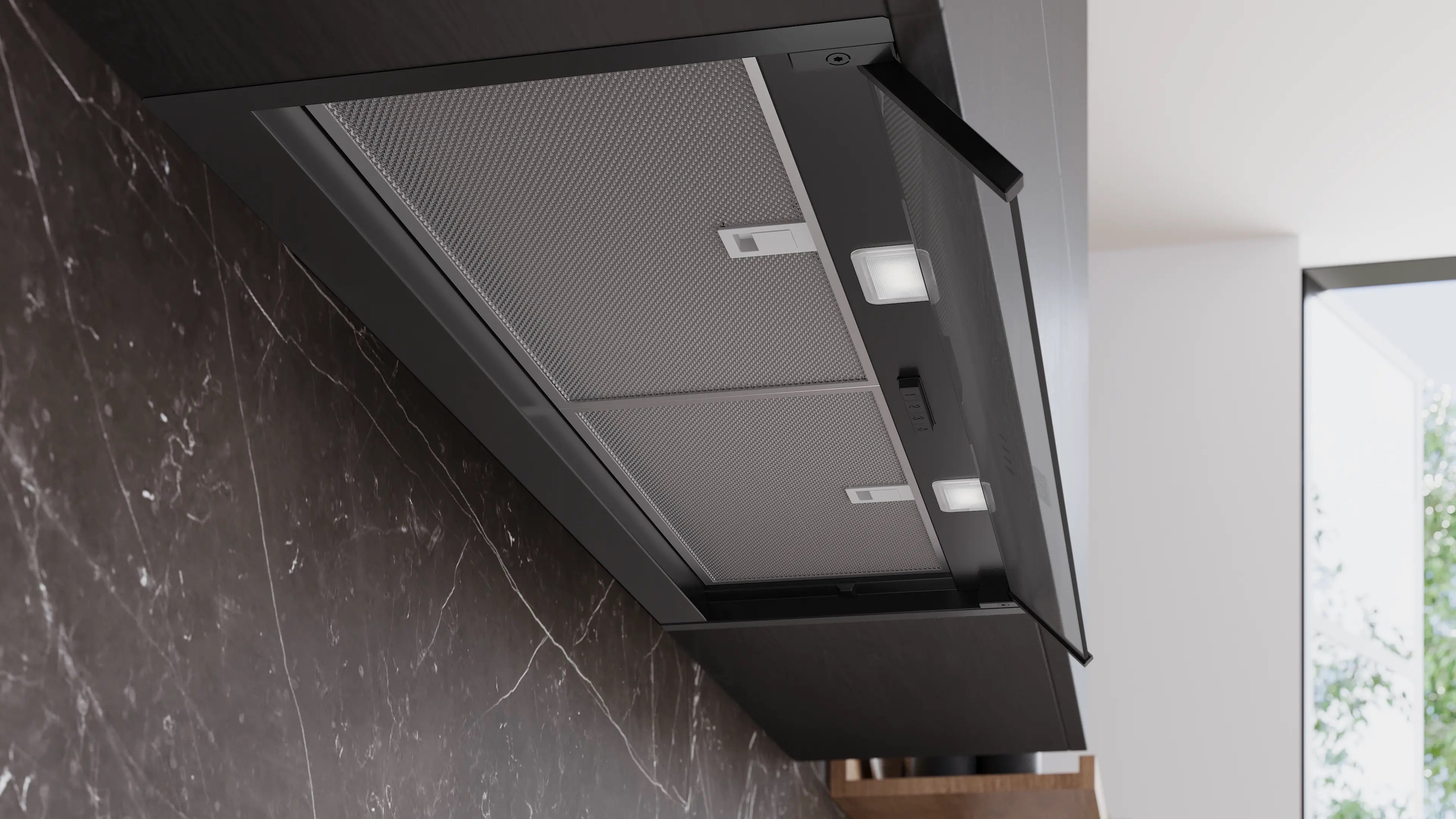 Siemens iQ300 Integrated Design Hood 90 cm clear glass, Matt black - LJ95BCC60B