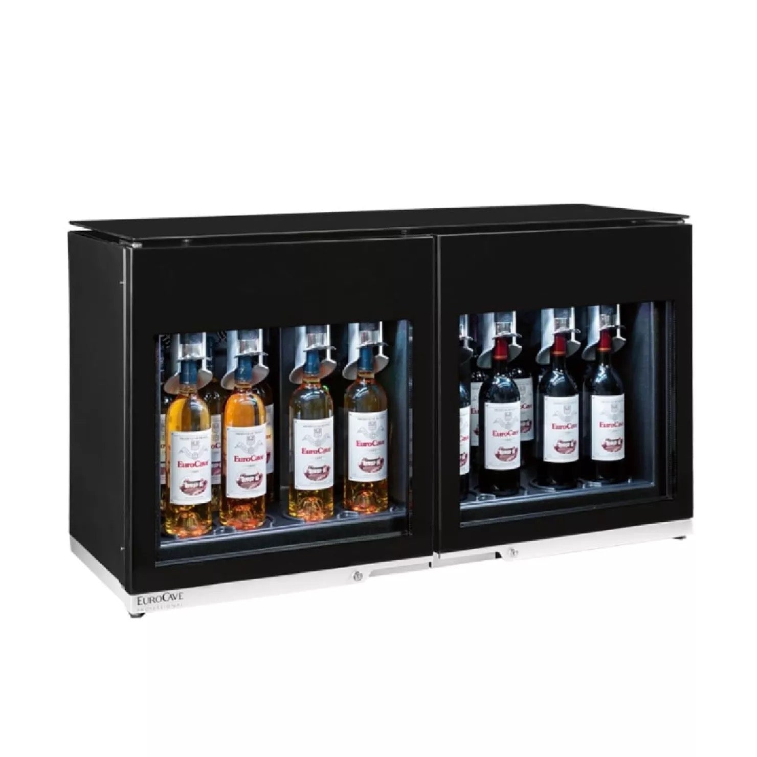 EuroCave 8-bottle wine bar - brings wine to the correct temperature and preserves open bottles