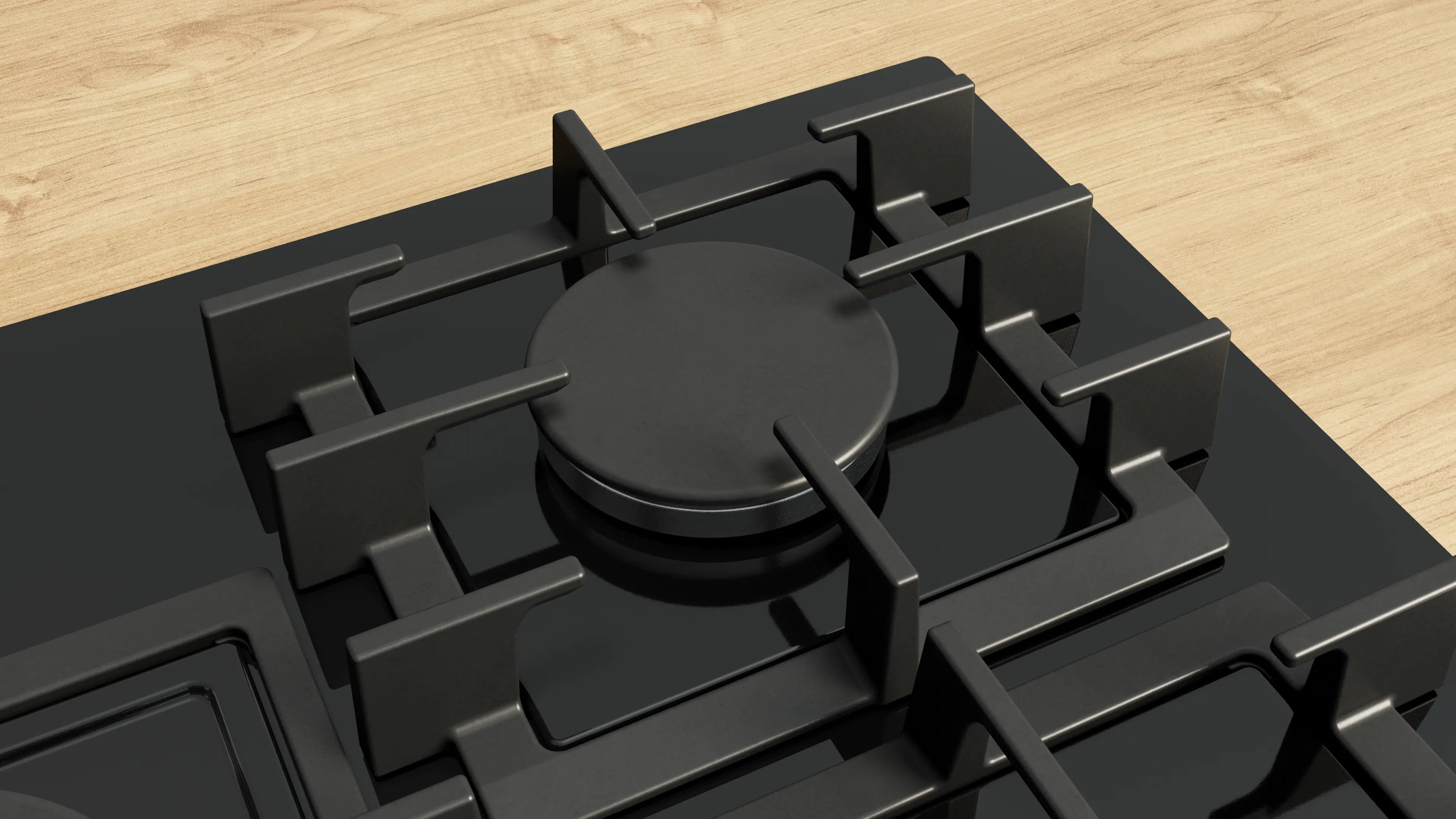Bosch Series 6 Gas hob 75 cm Tempered glass, Black - PPQ7A6I40