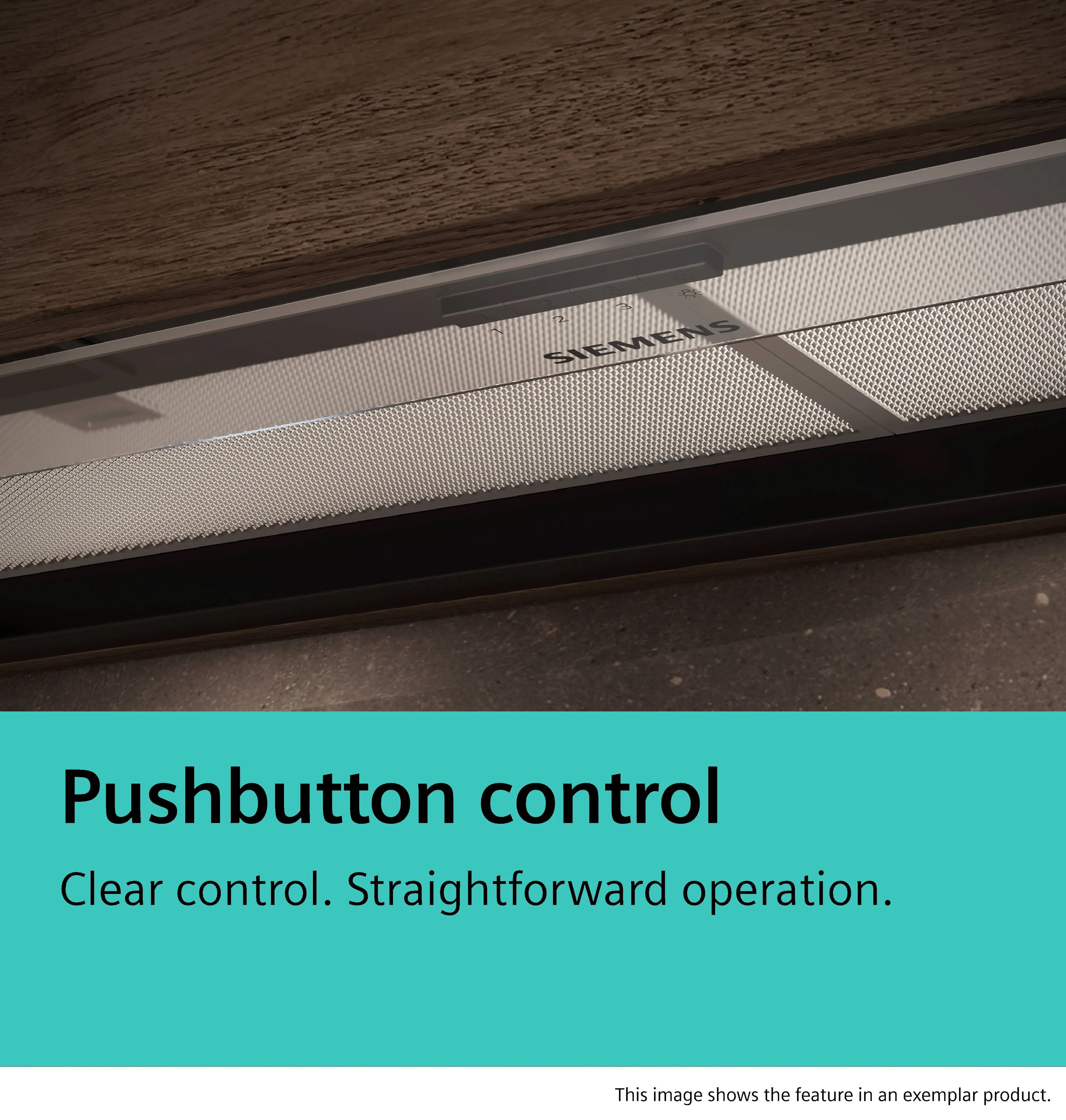 Siemens iQ300 Integrated Design Hood 90 cm clear glass, Matt black - LJ95BCC60B